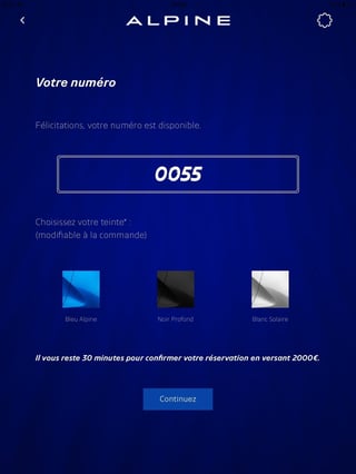 Réservez Votre Alpine &Quot;Première Edition&Quot; Via L'Application Mobile ! 7 Alpine-A120-Premiere-Edition-Ios-Android-Reservation-5