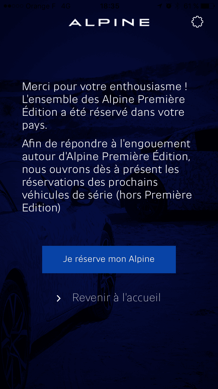 Les Pré-Commandes Sont Ouvertes Pour L'Alpine De Série 3 Alpine Ios