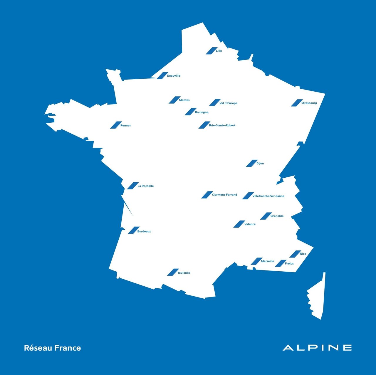 Alpine Dévoile Son Réseau De Distribution En France ! 3 Carte Rrg Alpine Point De Vente Showroom France A110 Store | Alpine Dévoile Son Réseau De Distribution En France !