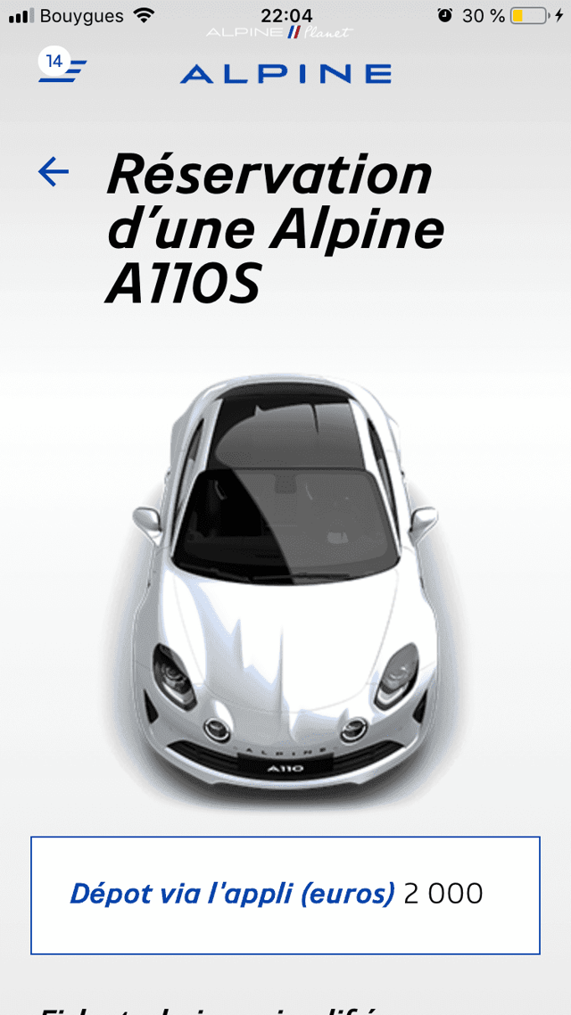 Commander Alpine A110S 12 | Comment Précommander L’alpine A110S ?