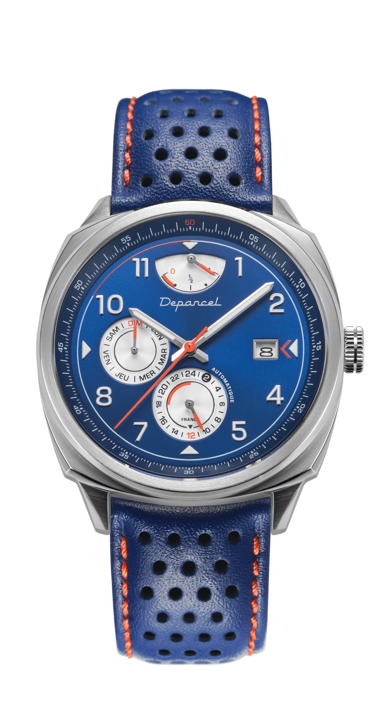 Depancel Auto Rs: L'Inspiration Bleue 10 Depancel Auto 110 Bracelet Cuir Bleu Cadran Panda Bleu | Depancel Auto Rs: L'Inspiration Bleue