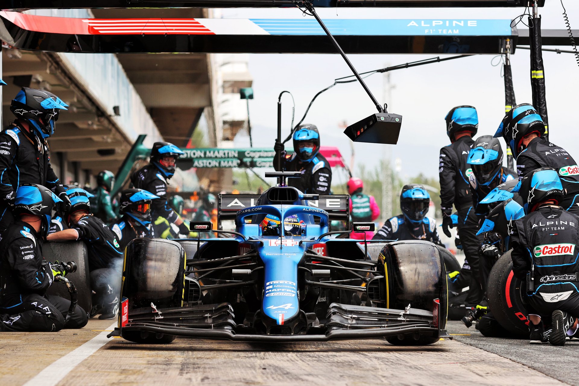 Alpine F1 Team N'A Pas Réussi À Confirmer En Course Au Gp D'Espagne 2021 5 Alpine F1 Team A521 Alonso Ocon Grand Prix Espagne 2021 Course