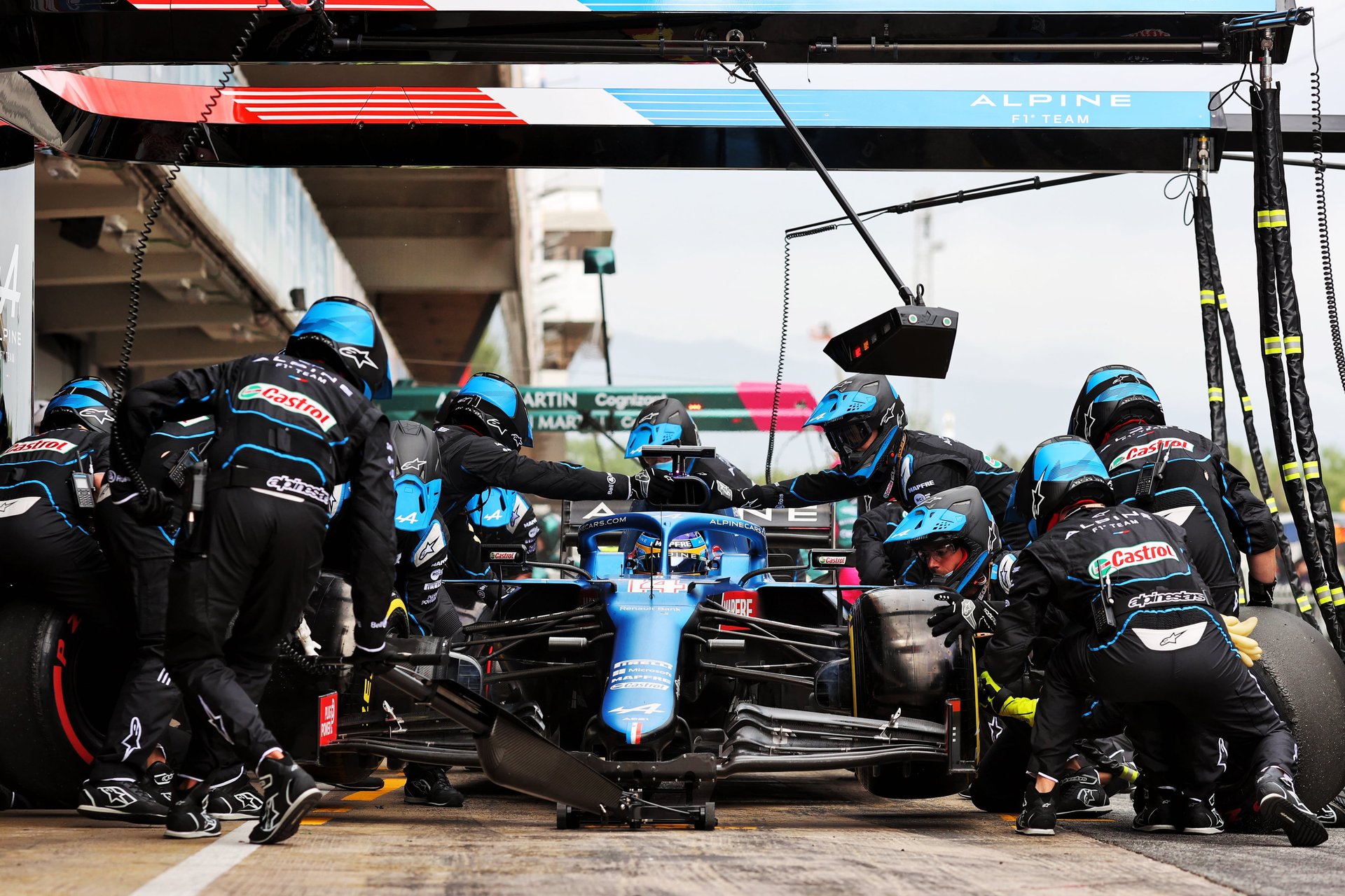 Alpine F1 Team N'A Pas Réussi À Confirmer En Course Au Gp D'Espagne 2021 6 Alpine F1 Team A521 Alonso Ocon Grand Prix Espagne 2021 Course
