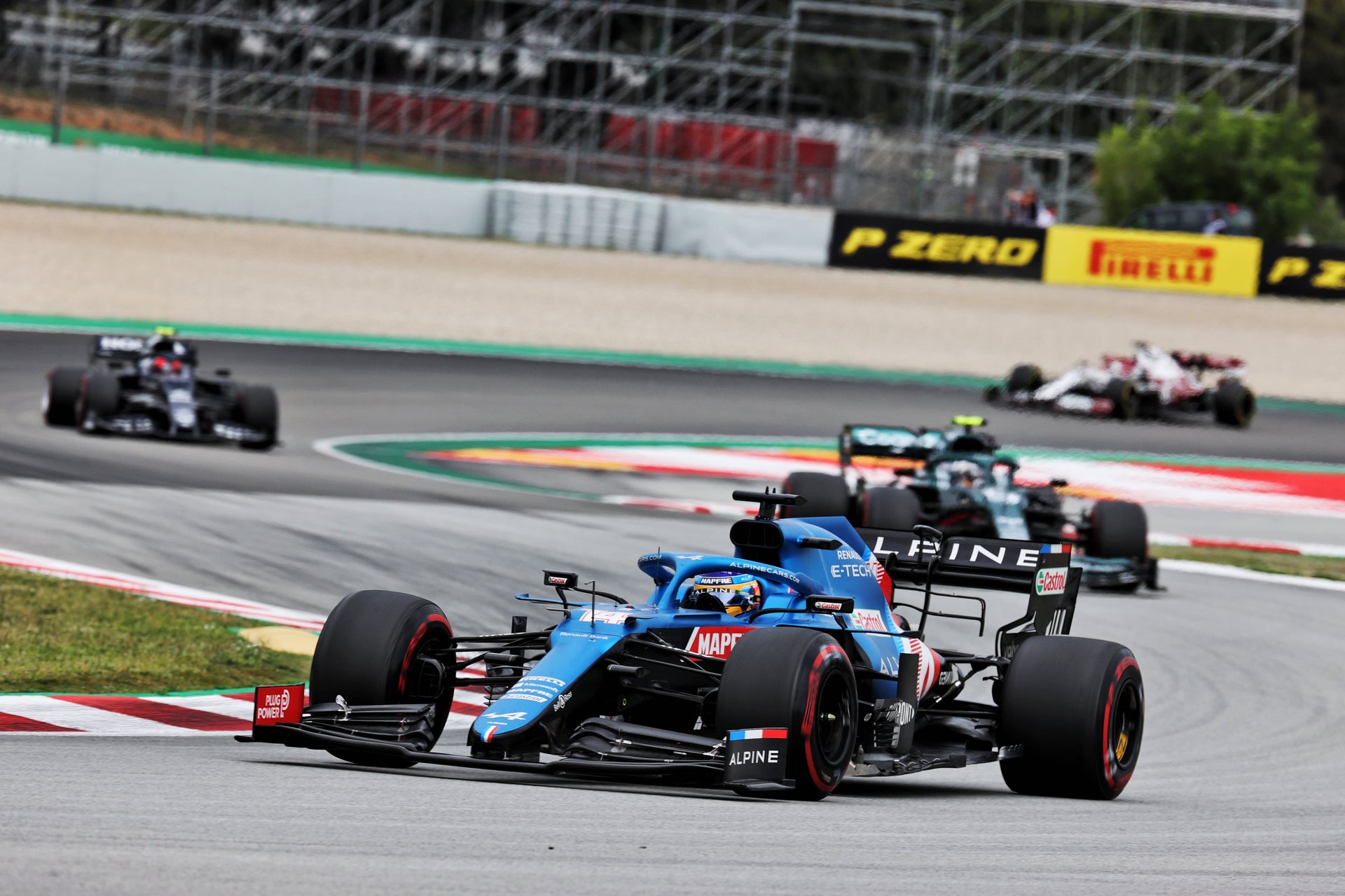 Alpine F1 Team N'A Pas Réussi À Confirmer En Course Au Gp D'Espagne 2021 14 Alpine F1 Team A521 Alonso Ocon Grand Prix Espagne 2021 Course
