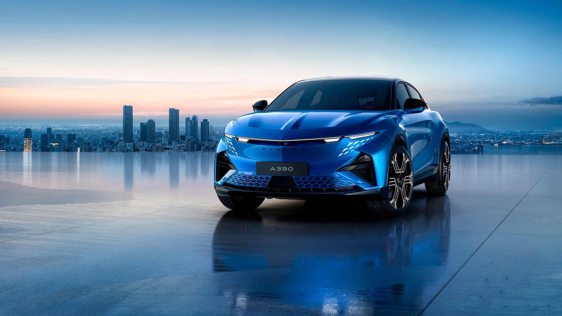 Alpine A390 Révélation 27 Mai 2025 Dieppe World Premiere Vue Extérieure Fastback Électrique