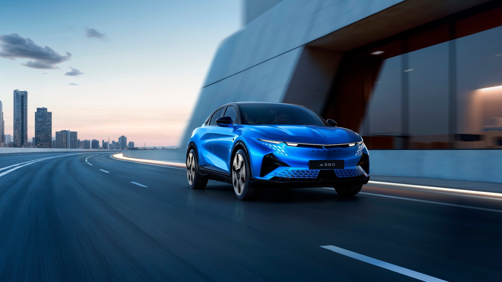 Alpine A390 Révélation 27 Mai 2025 Dieppe World Premiere Vue Extérieure Fastback Électrique