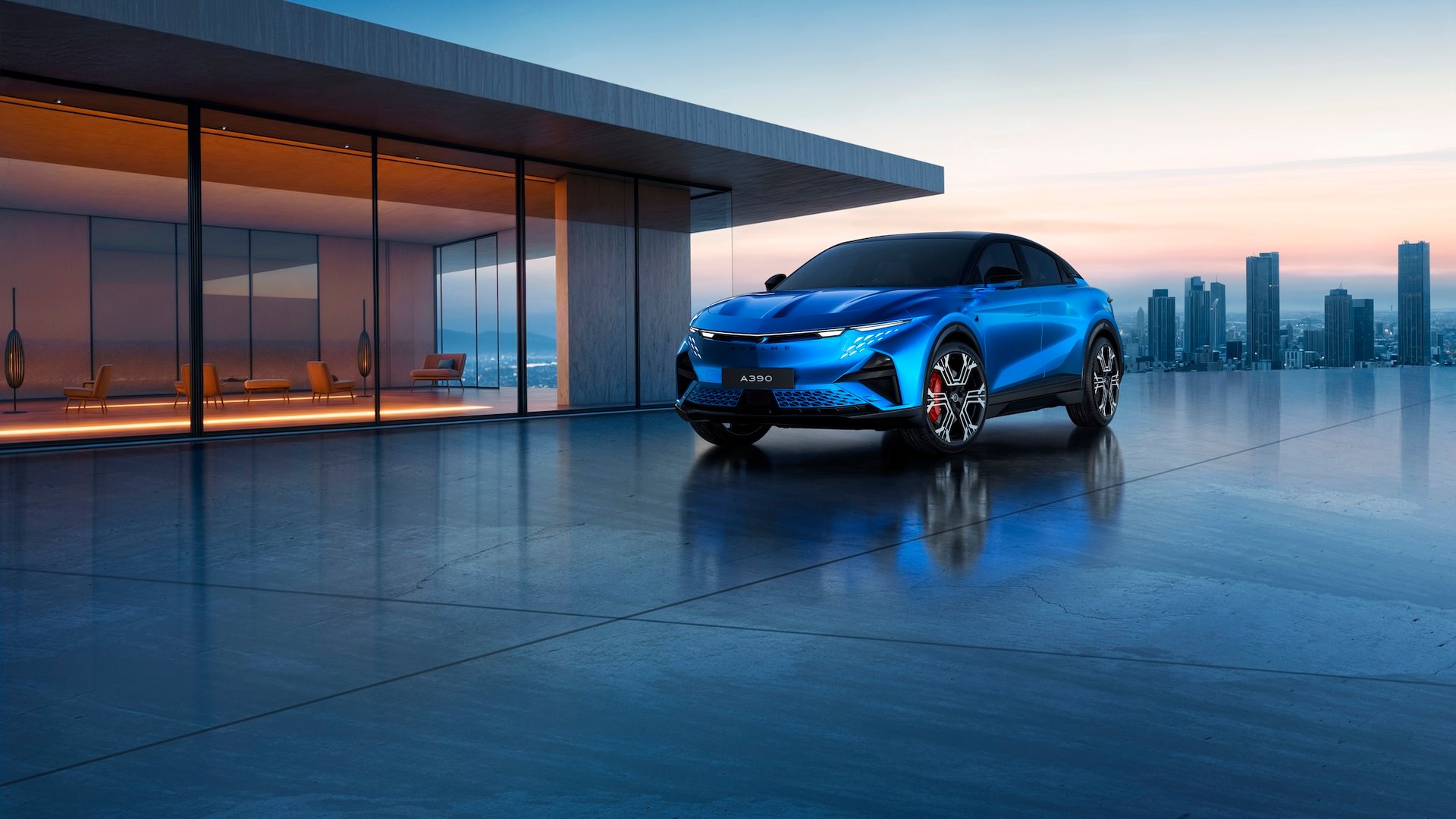 Alpine A390 Révélation 27 Mai 2025 Dieppe World Premiere Vue Extérieure Fastback Électrique