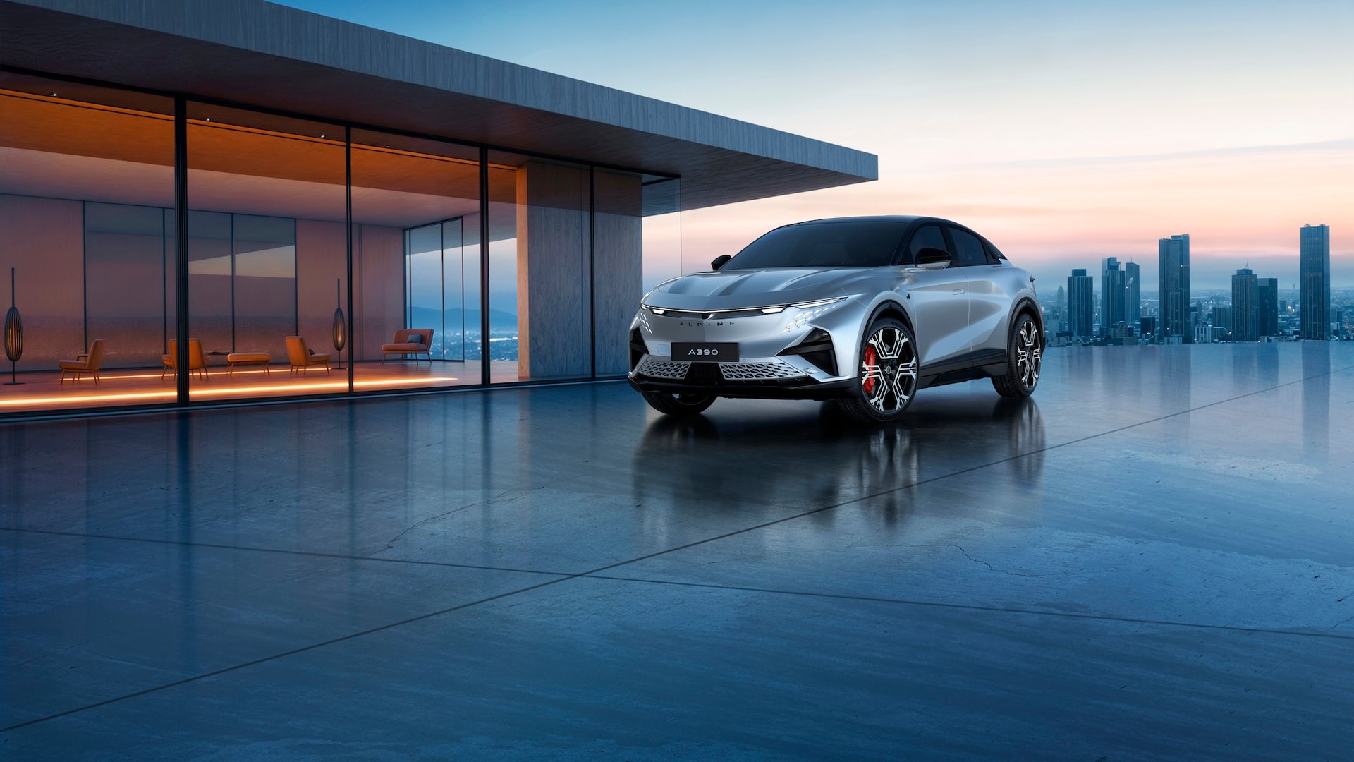 Alpine A390 Révélation 27 Mai 2025 Dieppe World Premiere Vue Extérieure Fastback Électrique