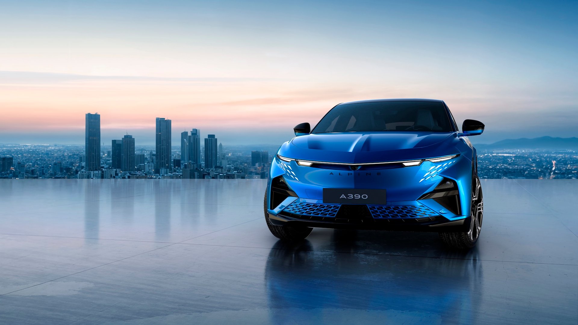 Alpine A390 Révélation 27 Mai 2025 Dieppe World Premiere Vue Extérieure Fastback Électrique