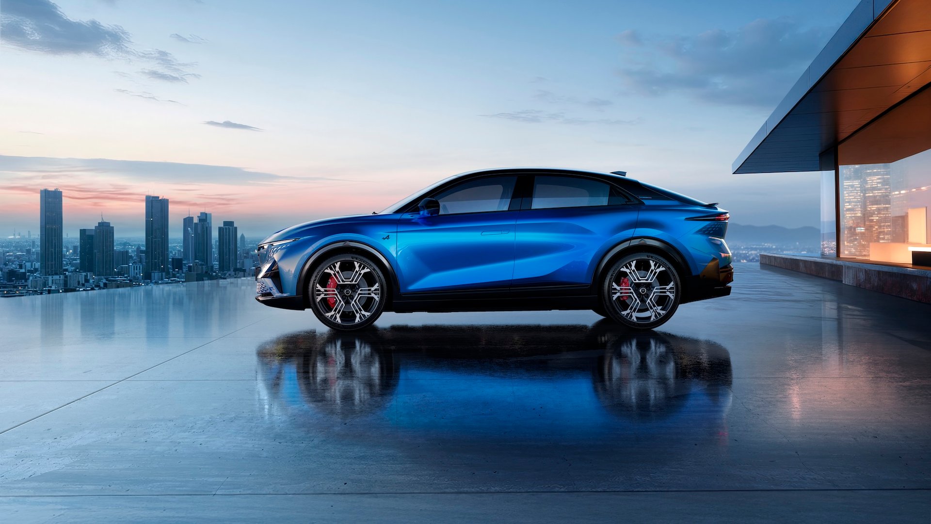 Alpine A390 Révélation 27 Mai 2025 Dieppe World Premiere Vue Extérieure Fastback Électrique