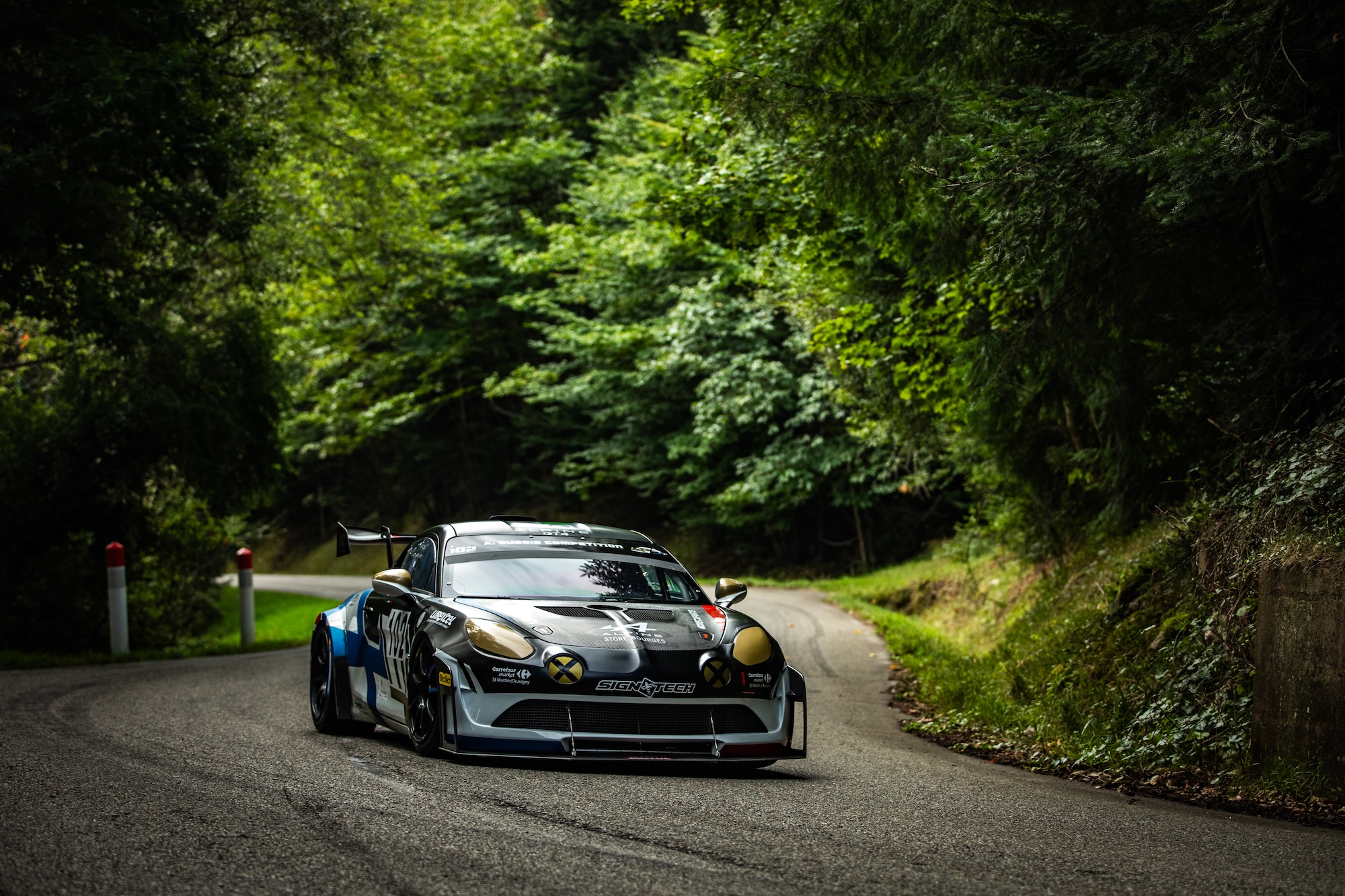 Anthony Dubois Sacré Champion De France De La Montagne Production Avec L’alpine A110 Evo 20 Anthony Dubois Au Volant De L’alpine A110 Evo Lors De La Course De Côte De Turckheim – 3 Épis, Épreuve Décisive Du Championnat De France De La Montagne 2025
