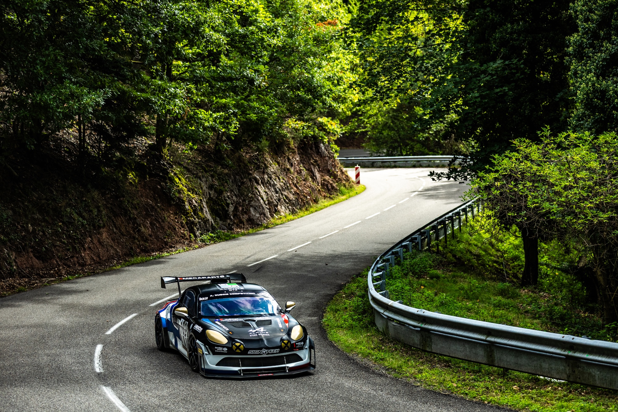 Anthony Dubois Sacré Champion De France De La Montagne Production Avec L’alpine A110 Evo 18 Anthony Dubois Au Volant De L’alpine A110 Evo Lors De La Course De Côte De Turckheim – 3 Épis, Épreuve Décisive Du Championnat De France De La Montagne 2025