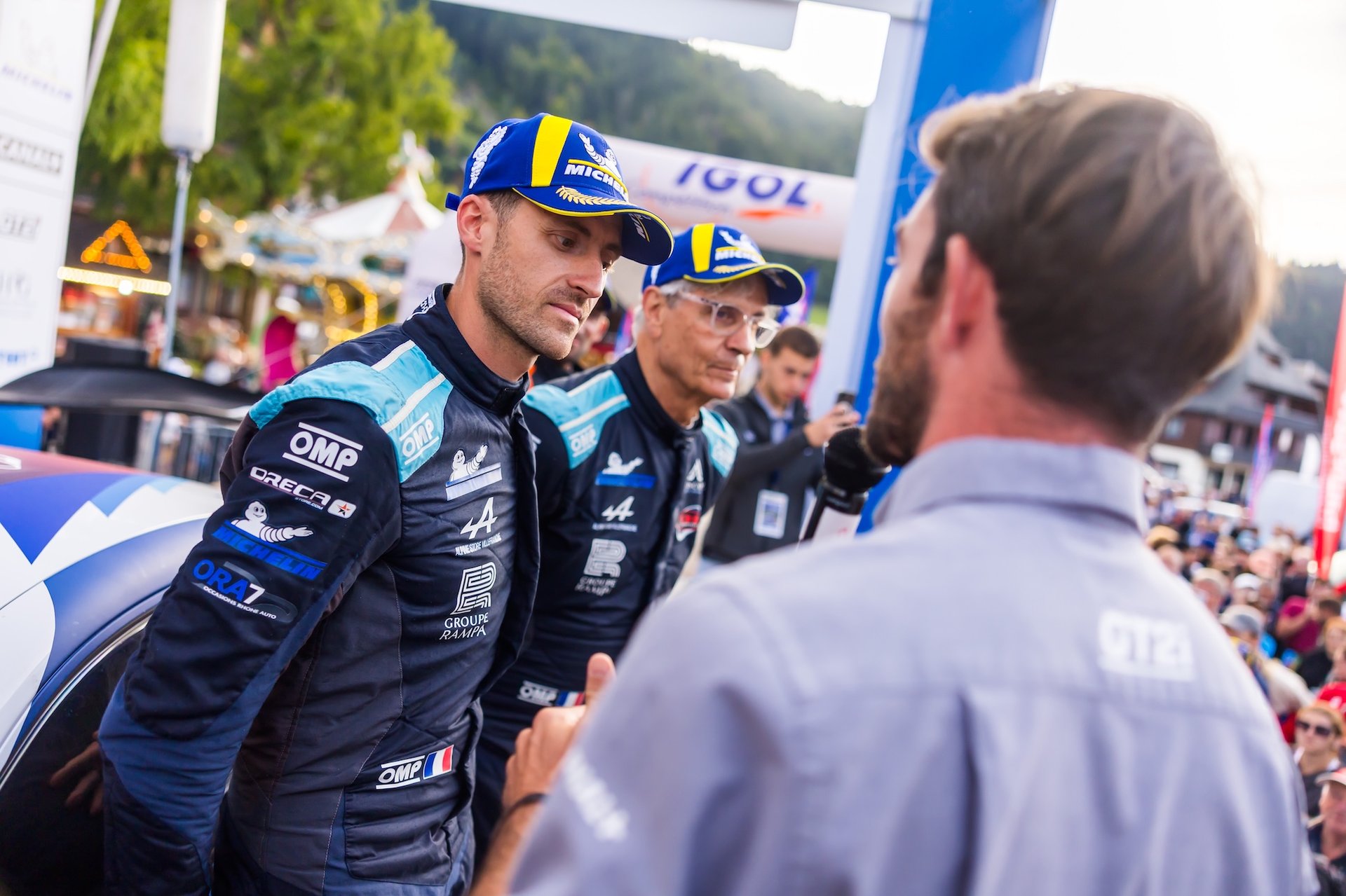 Alpine En Majesté Au Rallye Mont-Blanc Morzine : L’a110 Rallye Triomphe, L’alpine A290 Fait Ses Grands Débuts 12 Astier Raphael, Giraudet Denis, Alpine A110 Gt+, Chl Sport Auto, Portrait During The Rallye Mont-Blanc Morzine 2025, 6Th Round Of The Championnat De France Des Rallyes 2025, From September 5 To 6, 2025 In Morzine, France - Photo Bastien Roux / Dppi
