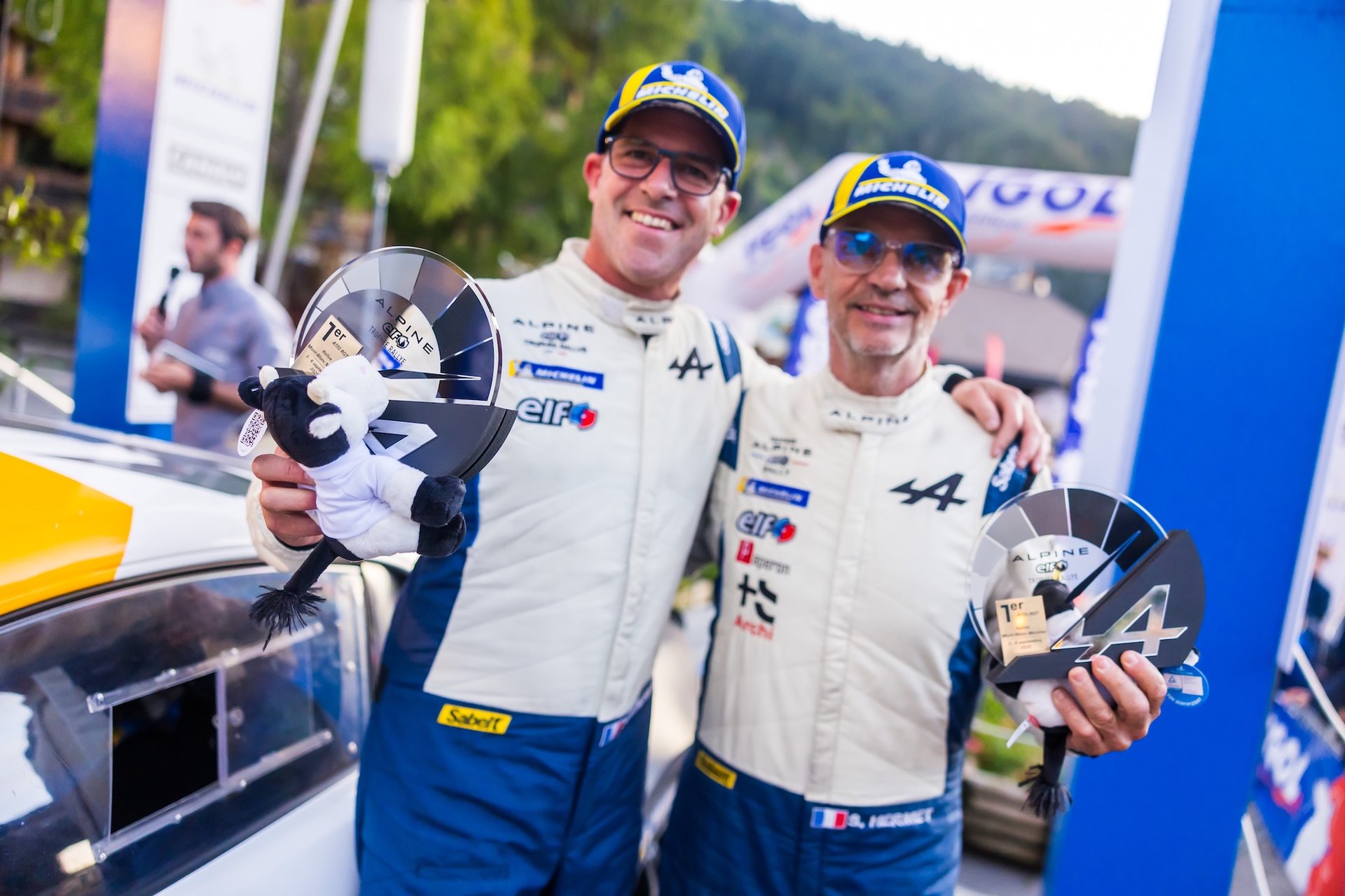 Alpine En Majesté Au Rallye Mont-Blanc Morzine : L’a110 Rallye Triomphe, L’alpine A290 Fait Ses Grands Débuts 10 Fontalba Gregory, Hermet Stephan, Alpine A110 Rgt, Vip - Enjolras, Portrait During The Rallye Mont-Blanc Morzine 2025, 6Th Round Of The Championnat De France Des Rallyes 2025, From September 5 To 6, 2025 In Morzine, France - Photo Bastien Roux / Dppi