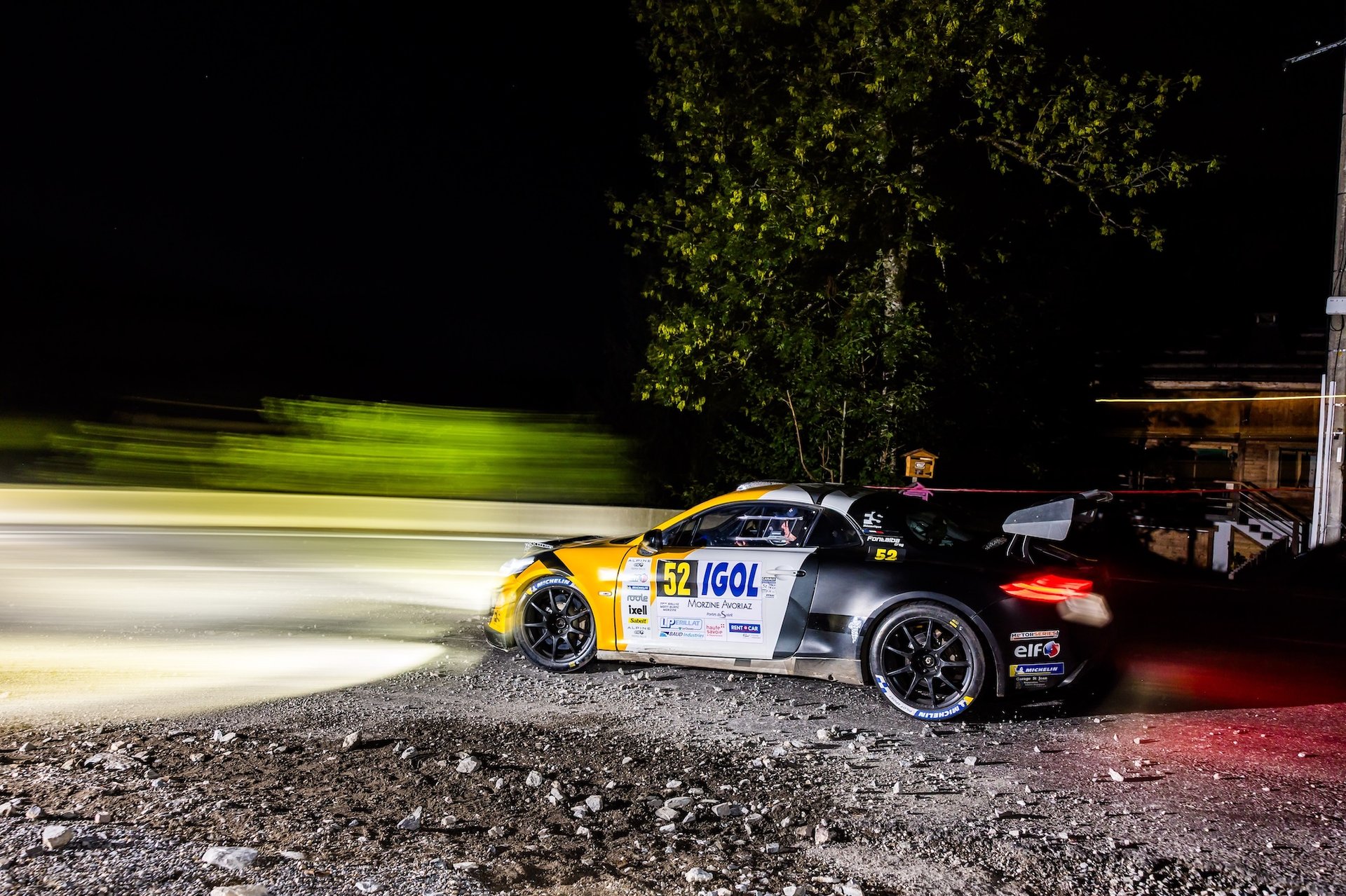 Alpine En Majesté Au Rallye Mont-Blanc Morzine : L’a110 Rallye Triomphe, L’alpine A290 Fait Ses Grands Débuts 8 52 Fontalba Gregory, Hermet Stephan, Alpine A110 Rgt, Vip - Enjolras, Action During The Rallye Mont-Blanc Morzine 2025, 6Th Round Of The Championnat De France Des Rallyes 2025, From September 5 To 6, 2025 In Morzine, France - Photo Bastien Roux / Dppi