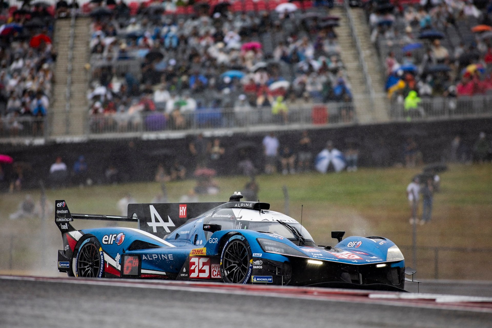 Wec Austin 2025 : Alpine Endurance Team Piégée Par La Pluie, Un Retour Manqué Au Texas 28 35 Chatin Paul-Loup (Fra), Habsburg Ferdinand (Aut), Milesi Charles (Fra), Alpine Endurance Team, Alpine A424 #35, Hypercar, Action During The Lone Star Le Mans 2025, 6Th Round Of The 2025 Fia World Endurance Championship, From September 5 To 7, 2025 On The Circuit Of The Americas In Austin, Texas, United States Of America - Photo Thomas Fenetre / Dppi