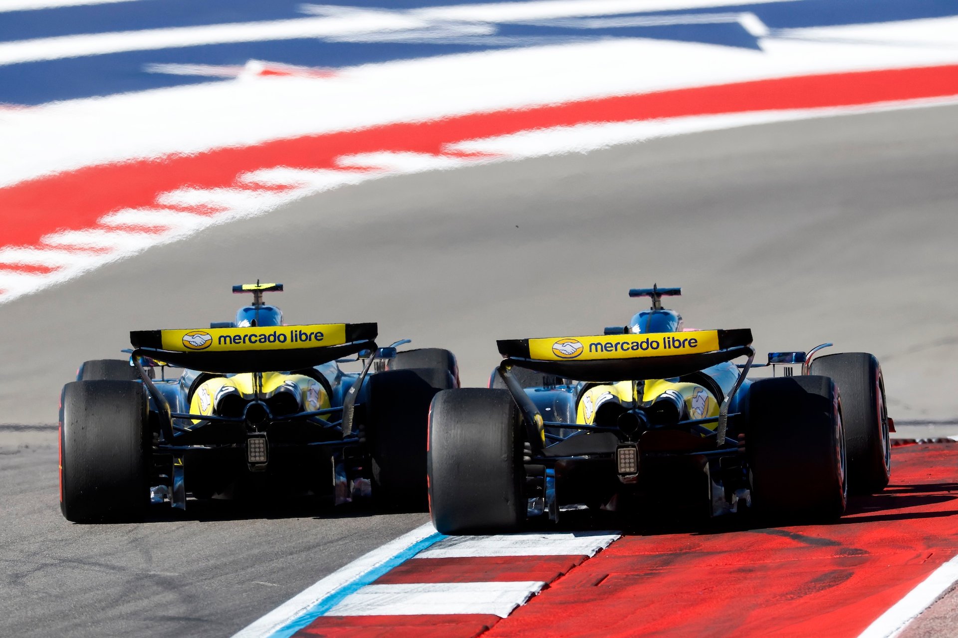 Austin, Texas - October 19: Franco Colapinto Of Argentina Driving The (43) Alpine F1 A525 Renault And Pierre Gasly Of France Driving The (10) Alpine F1 A525 Renault Battle For Track Position During The F1 Grand Prix Of United States At Circuit Of The Americas On October 19, 2025 In Austin, Texas. (Photo By Sam Bloxham/Lat Images)