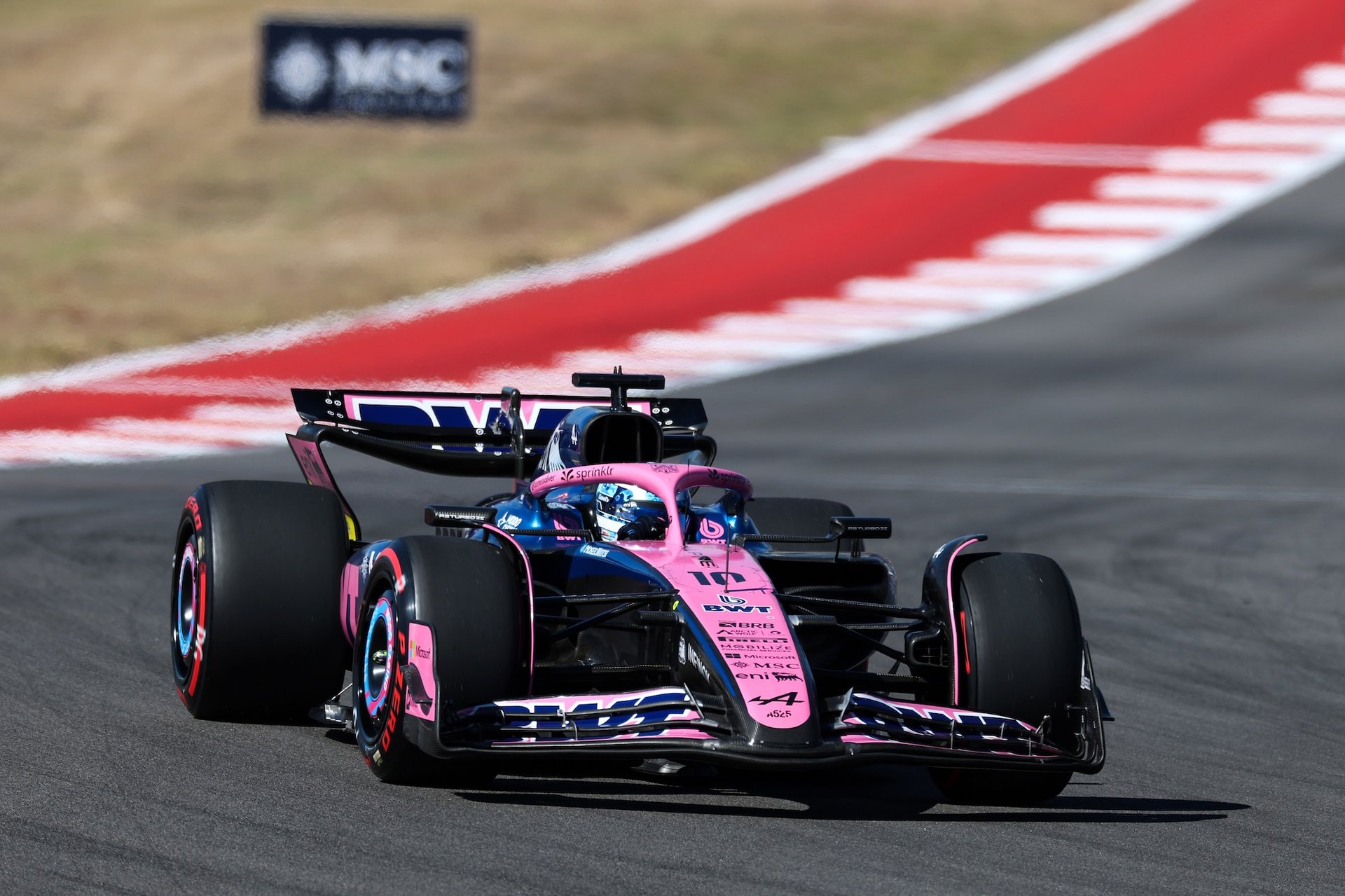 Austin, Texas - October 19: Pierre Gasly Of France Driving The (10) Alpine F1 A525 Renault Heads To The Grid Prior To The F1 Grand Prix Of United States At Circuit Of The Americas On October 19, 2025 In Austin, Texas. (Photo By Sam Bloxham/Lat Images)