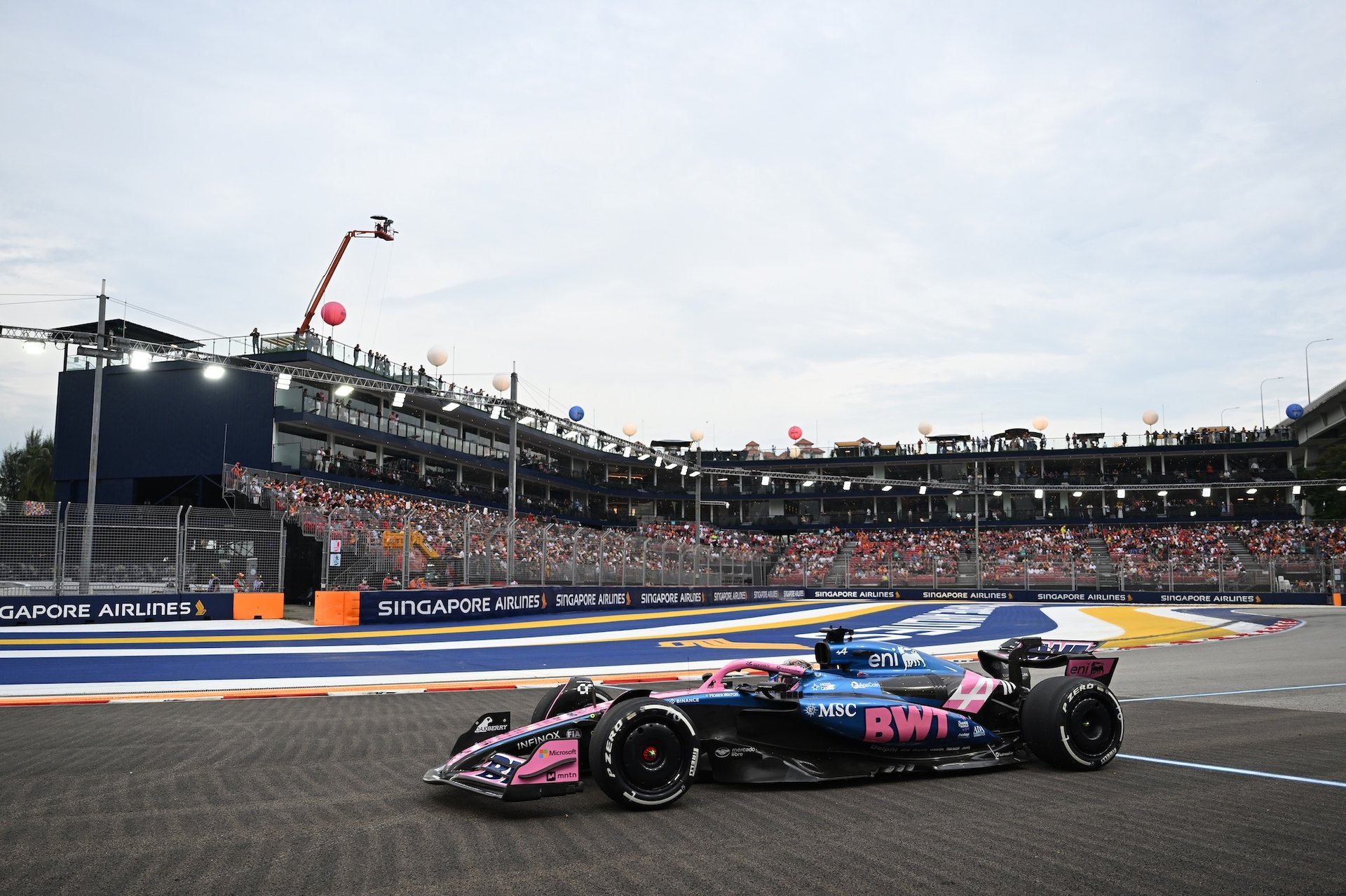 Singapore, Singapore - October 03: Pierre Gasly Of France Driving The (10) Alpine F1 A525 Renault On Track During Practice Ahead Of The F1 Grand Prix Of Singapore At Marina Bay Street Circuit On October 03, 2025 In Singapore, Singapore. (Photo By Sam Bagnall/Sutton Images)