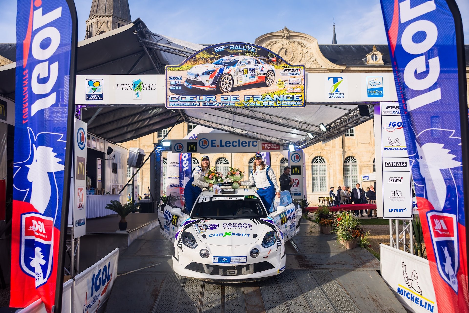Vidueira Mireille, Rey Jeanne, Alpine A110 Rgt, Team Bonneton Hdg, Portrait During The Rallye Coeur De France 2025, 7Th Round Of The Championnat De France Des Rallyes 2025, From September 27 To 28, 2025 In Vendôme, France - Photo Bastien Roux / Dppi