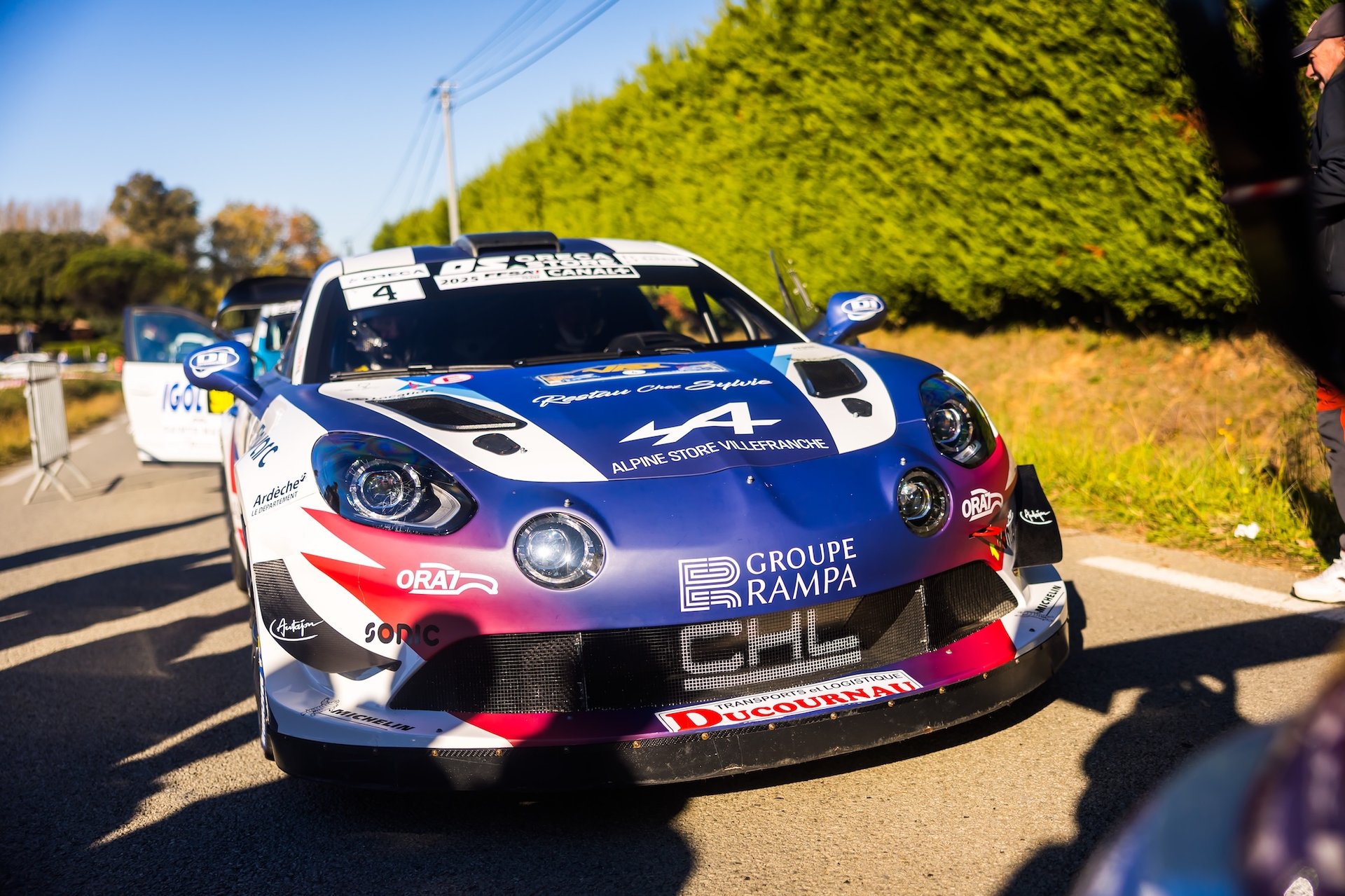 04 Astier Raphael, Giraudet Denis, Alpine A110 Gt+, Chl Sport Auto, Ambiance During The Rallye Du Var 2025, 9Th Round Of The Championnat De France Des Rallyes 2025, From November 28 To 29, 2025 In Sainte-Maxime, France - Photo Bastien Roux / Dppi