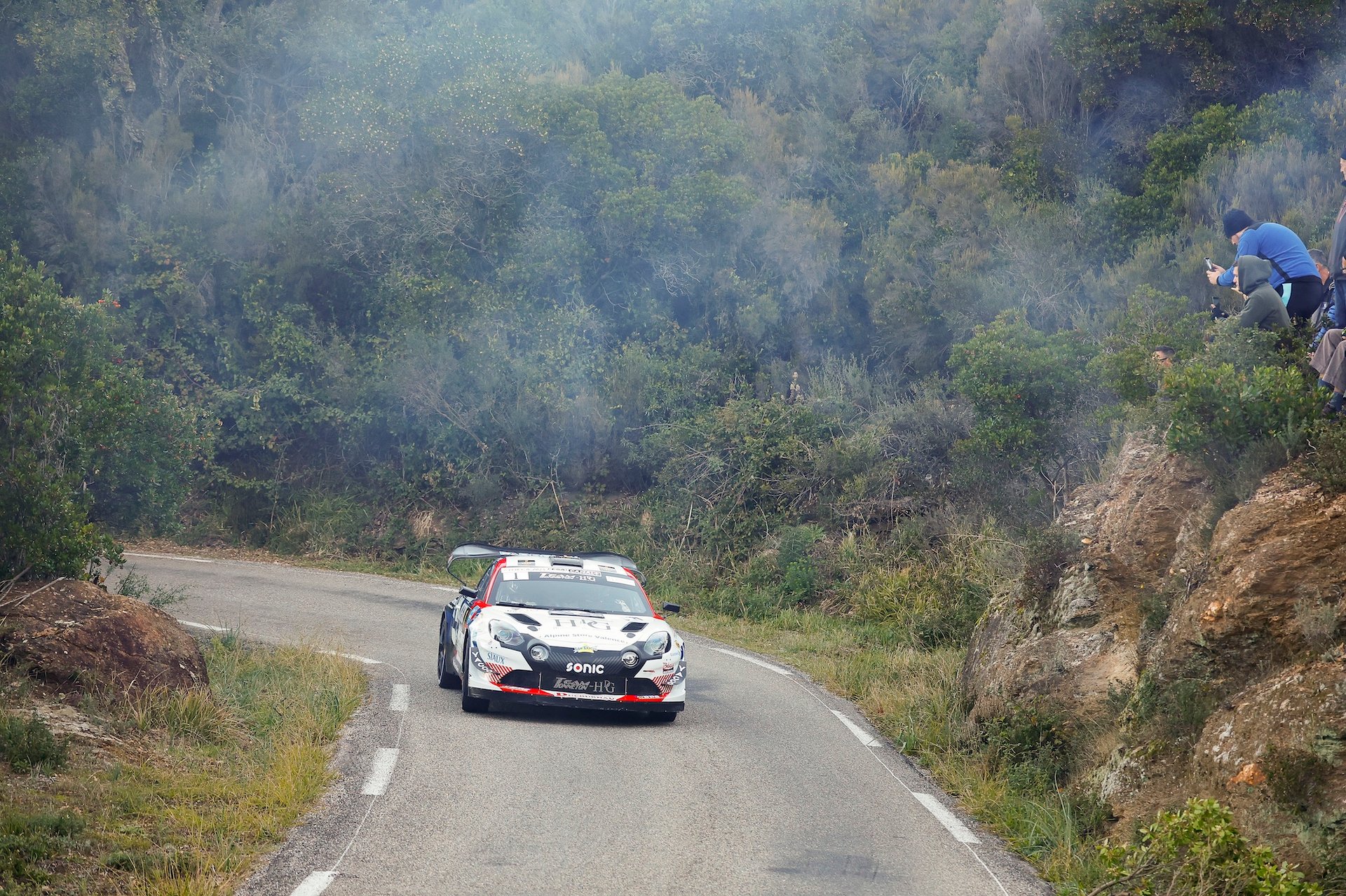 01 Robert Cédric, Duval Mathieu, Alpine A110 Gt+, Team Bonneton Hdg, Action During The Rallye Du Var 2025, 9Th Round Of The Championnat De France Des Rallyes 2025, From November 28 To 29, 2025 In Sainte-Maxime, France - Photo Gregory Lenormand / Dppi