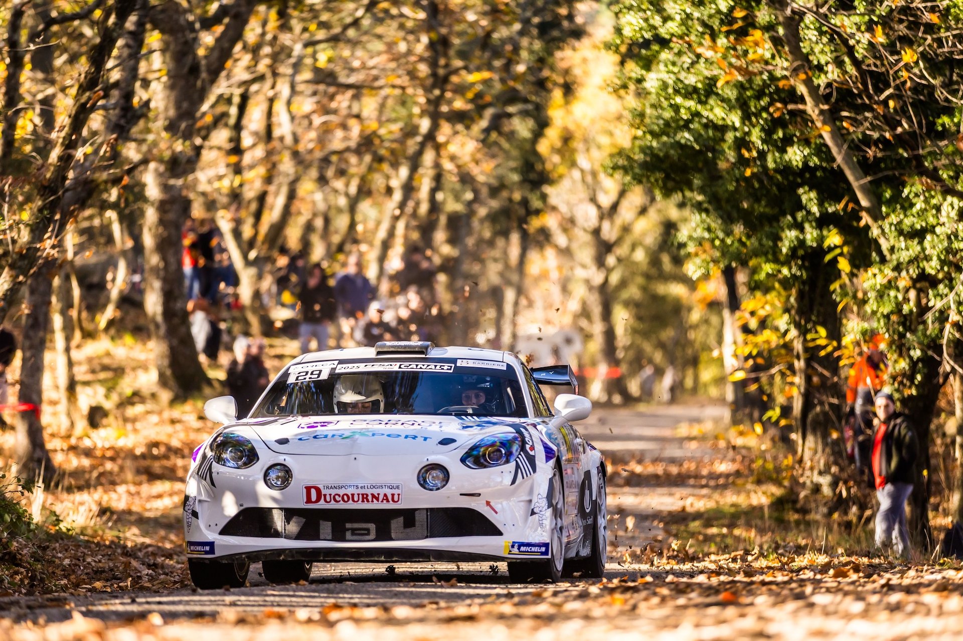 Trophée Alpine Elf Rallye 29 Vidueira Mireille, Rey Jeanne, Alpine A110 Rgt, Team Bonneton Hdg, Action During The Rallye Du Var 2025, 9Th Round Of The Championnat De France Des Rallyes 2025, From November 28 To 29, 2025 In Sainte-Maxime, France - Photo Bastien Roux / Dppi