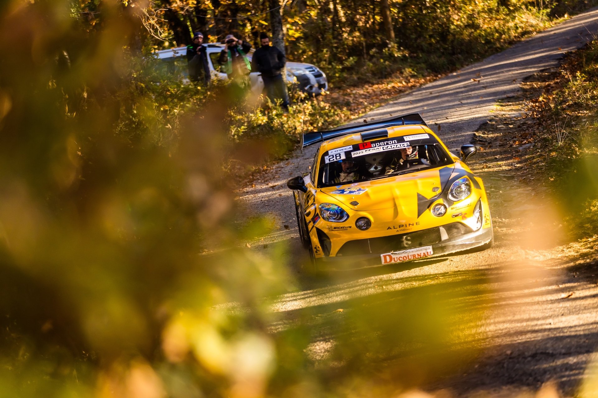 28 Fontalba Grégory, Hermet Stéphan, Alpine A110 Rgt, Vip - Enjolras, Action During The Rallye Du Var 2025, 9Th Round Of The Championnat De France Des Rallyes 2025, From November 28 To 29, 2025 In Sainte-Maxime, France - Photo Bastien Roux / Dppi