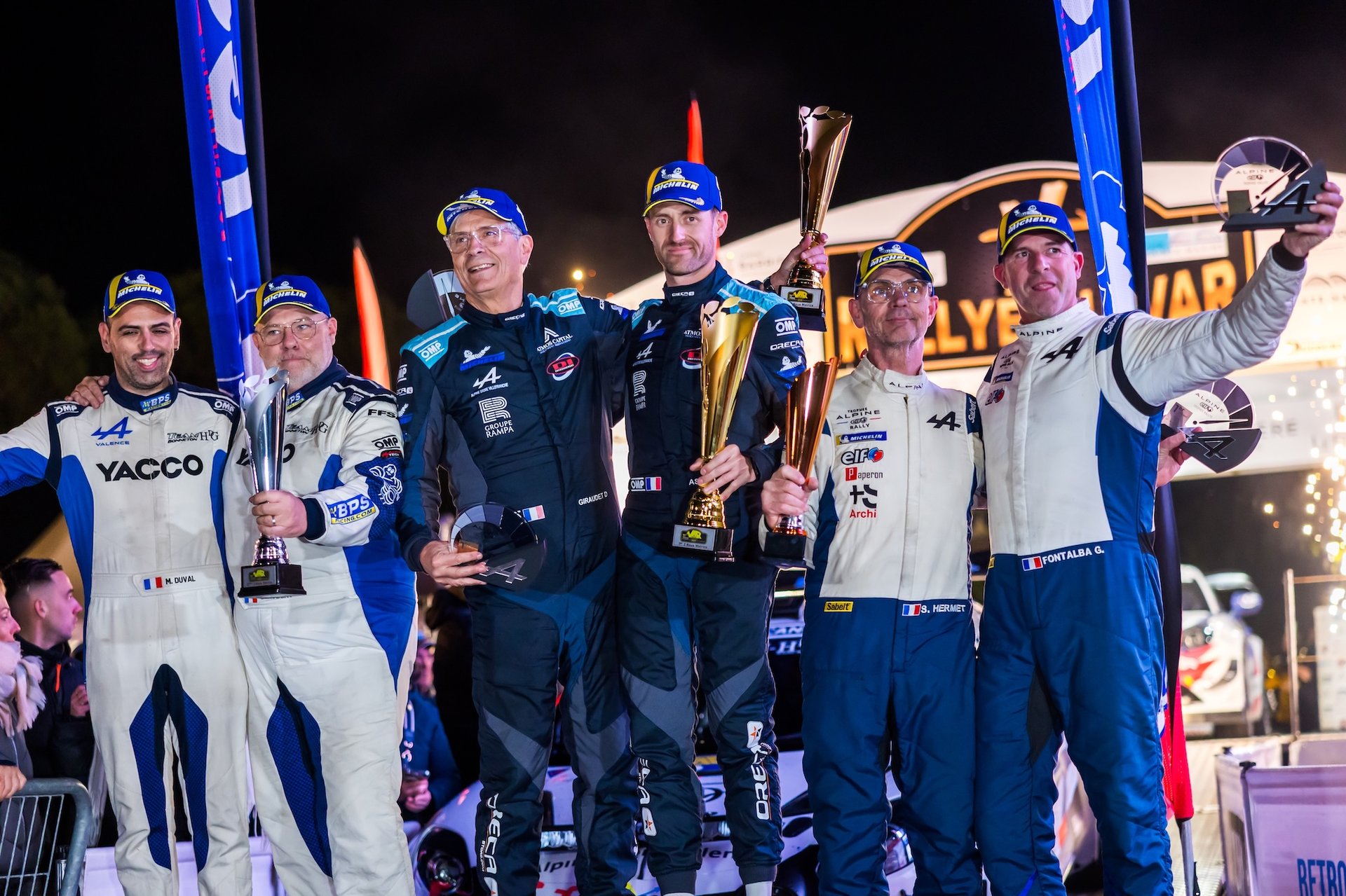 Astier Raphael, Giraudet Denis, Alpine A110 Gt+, Chl Sport Auto, Portrait During The Rallye Du Var 2025, 9Th Round Of The Championnat De France Des Rallyes 2025, From November 28 To 29, 2025 In Sainte-Maxime, France - Photo Bastien Roux / Dppi