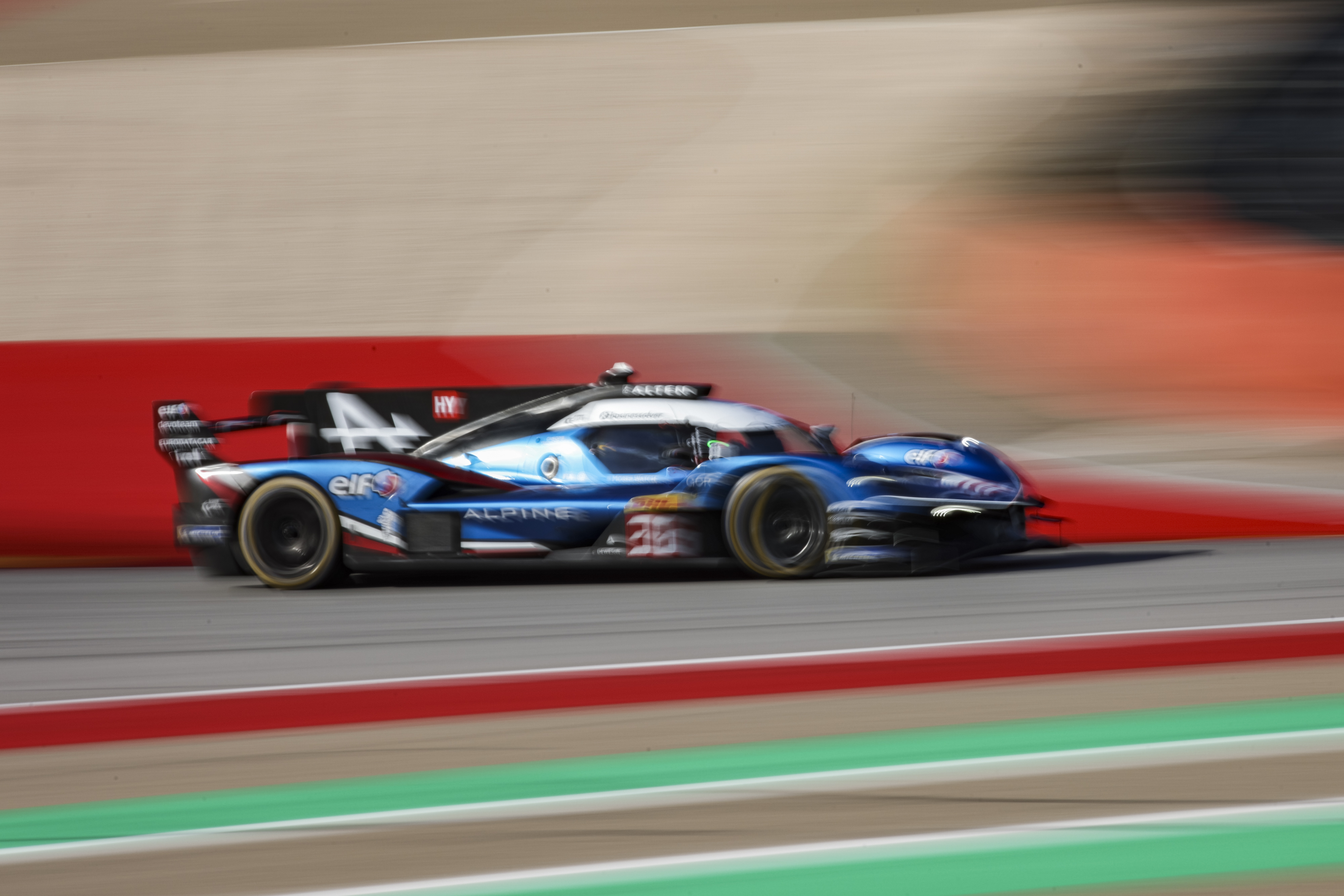 36 MAKOWIECKI Frédéric (fra), GOUNON Jules (fra), MARTINS Victor (fra), Alpine Endurance Team, Alpine A424 #36, Hypercar, action during the Alpine private test session on the MotorLand Aragon from Februar 25 to 26, 2026 in Alcaniz, Spain - Photo Xavier Bonilla / DPPI