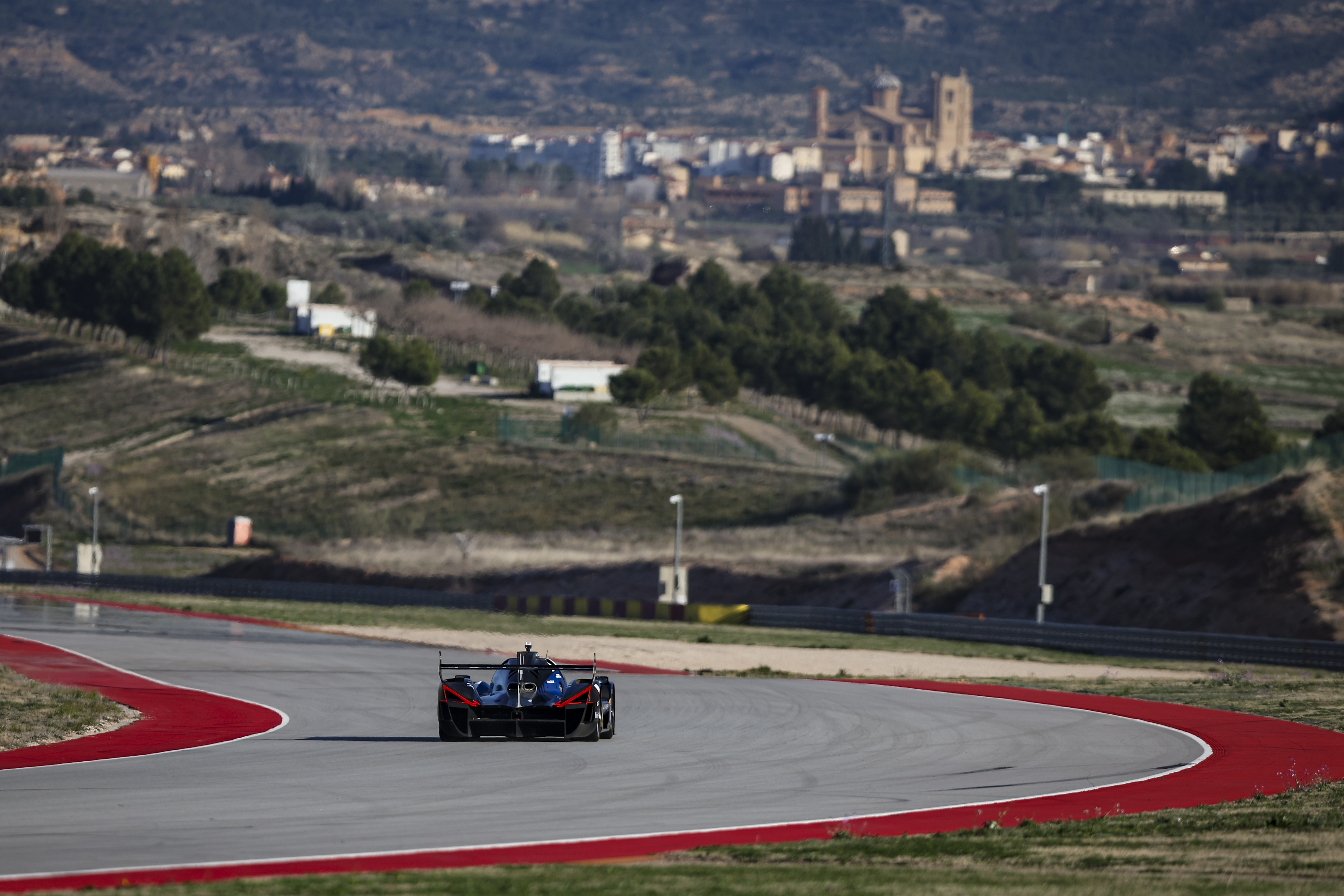 35 DA COSTA Antonio (por), HABSBURG Ferdinand (aut), MILESI Charles (fra), Alpine Endurance Team, Alpine A424 #35, Hypercar, action during the Alpine private test session on the MotorLand Aragon from Februar 25 to 26, 2026 in Alcaniz, Spain - Photo Xavier Bonilla / DPPI