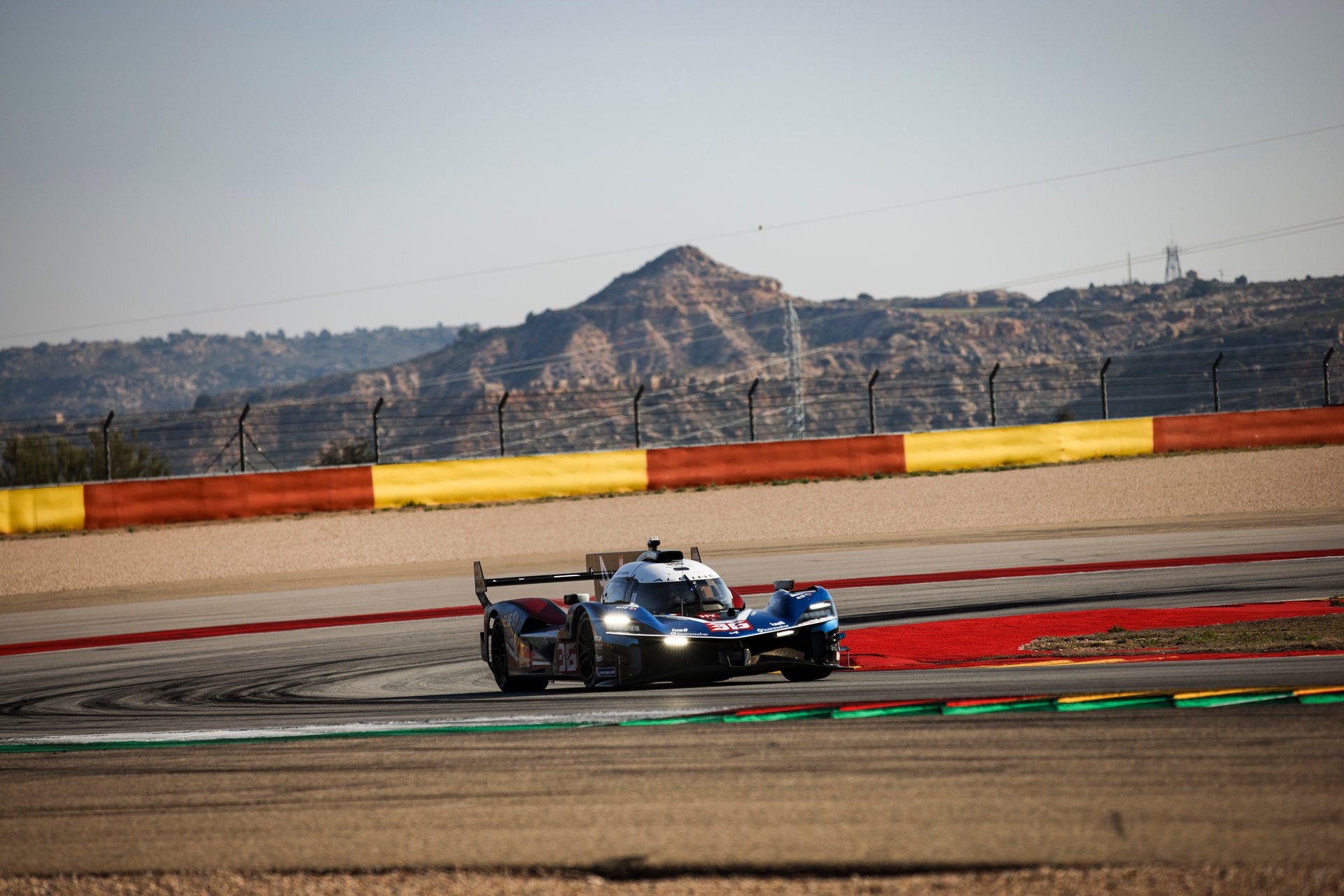36 Makowiecki Frédéric (Fra), Gounon Jules (Fra), Martins Victor (Fra), Alpine Endurance Team, Alpine A424 #36, Hypercar, In Action During The Alpine Private Test Session At Motorland Aragón From February 25 To 26, 2026 In Alcañiz, Spain - Photo Xavier Bonilla / Dppi