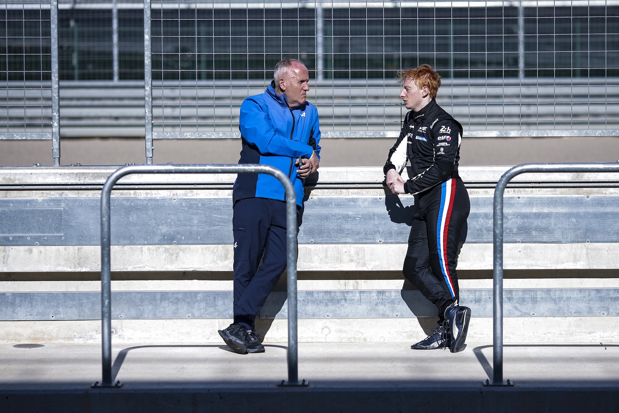 MILESI Charles (fra), Alpine Endurance Team, Alpine A424 #35, Hypercar, portrait SINAULT Philippe (fra), Team Principal of Alpine Endurance Team, portrait during the Alpine private test session on the MotorLand Aragon from Februar 25 to 26, 2026 in Alcaniz, Spain - Photo Xavier Bonilla / DPPI