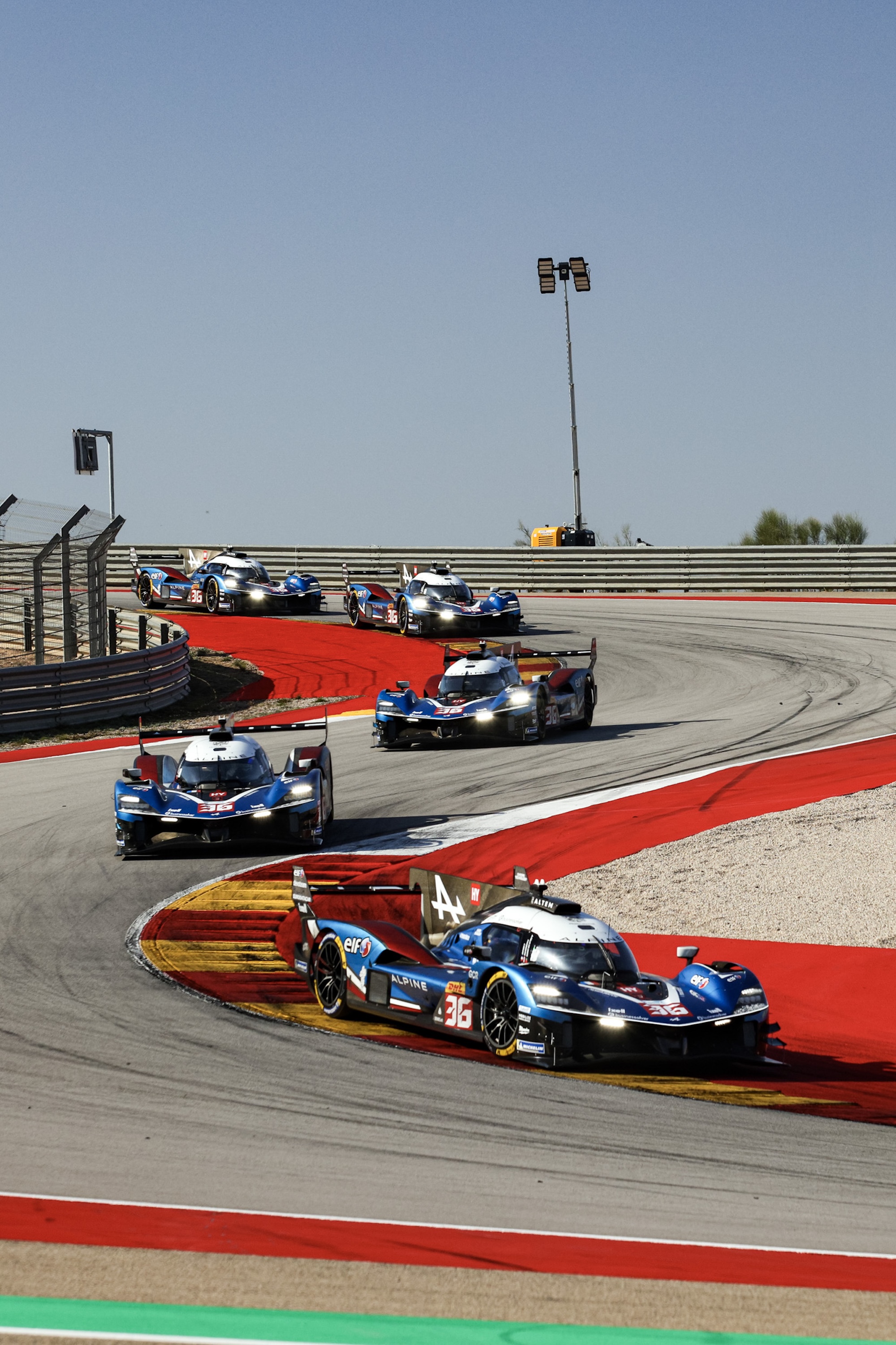 36 MAKOWIECKI Frédéric (fra), GOUNON Jules (fra), MARTINS Victor (fra), Alpine Endurance Team, Alpine A424 #36, Hypercar, action during the Alpine private test session on the MotorLand Aragon from Februar 25 to 26, 2026 in Alcaniz, Spain - Photo Xavier Bonilla / DPPI