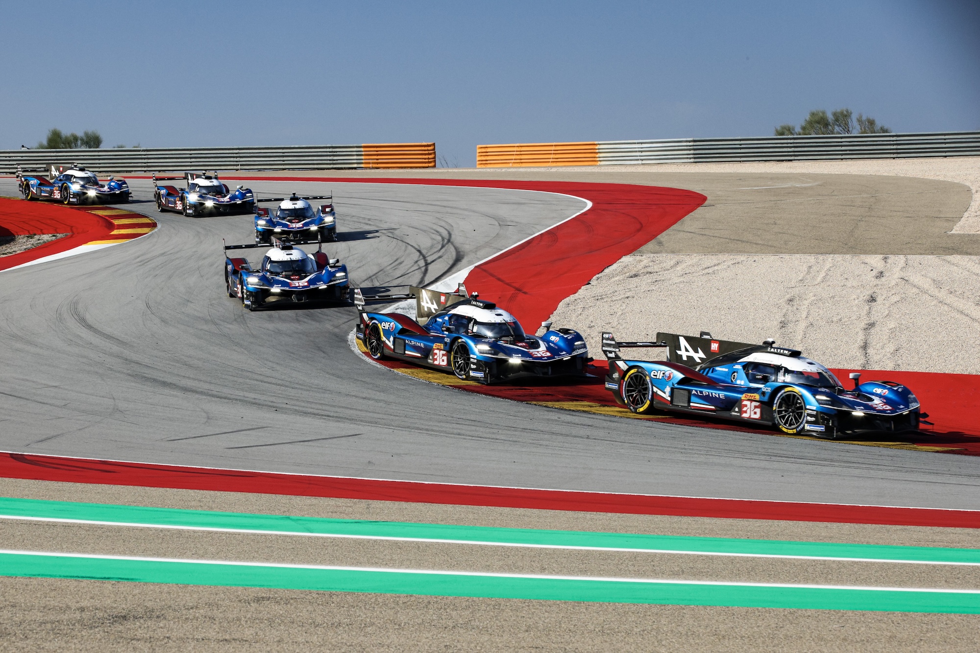 36 MAKOWIECKI Frédéric (fra), GOUNON Jules (fra), MARTINS Victor (fra), Alpine Endurance Team, Alpine A424 #36, Hypercar, action during the Alpine private test session on the MotorLand Aragon from Februar 25 to 26, 2026 in Alcaniz, Spain - Photo Xavier Bonilla / DPPI