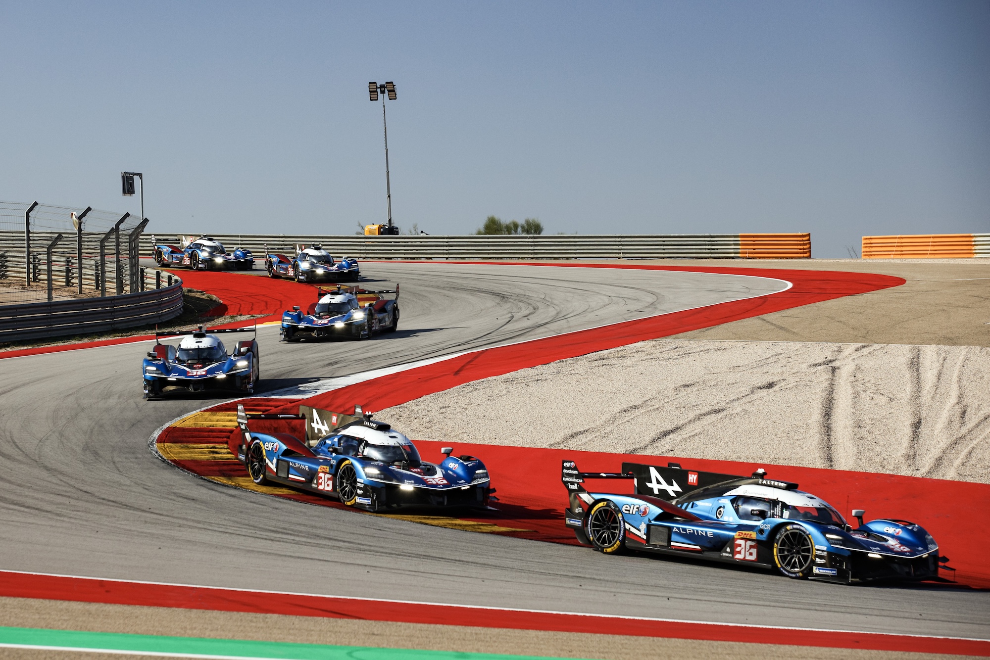 36 MAKOWIECKI Frédéric (fra), GOUNON Jules (fra), MARTINS Victor (fra), Alpine Endurance Team, Alpine A424 #36, Hypercar, action during the Alpine private test session on the MotorLand Aragon from Februar 25 to 26, 2026 in Alcaniz, Spain - Photo Xavier Bonilla / DPPI