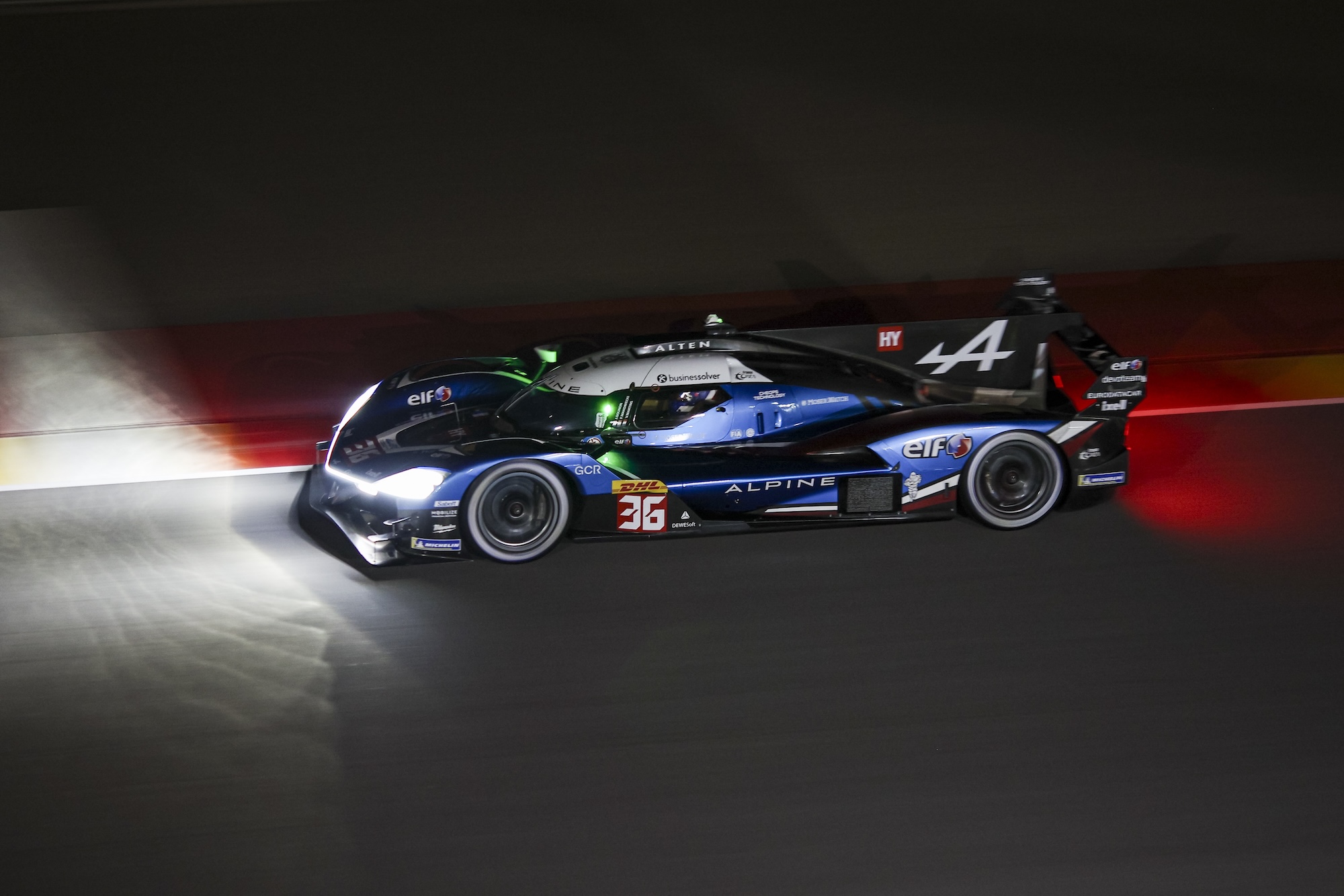 36 MAKOWIECKI Frédéric (fra), GOUNON Jules (fra), MARTINS Victor (fra), Alpine Endurance Team, Alpine A424 #36, Hypercar, action during the Alpine private test session on the MotorLand Aragon from Februar 25 to 26, 2026 in Alcaniz, Spain - Photo Xavier Bonilla / DPPI