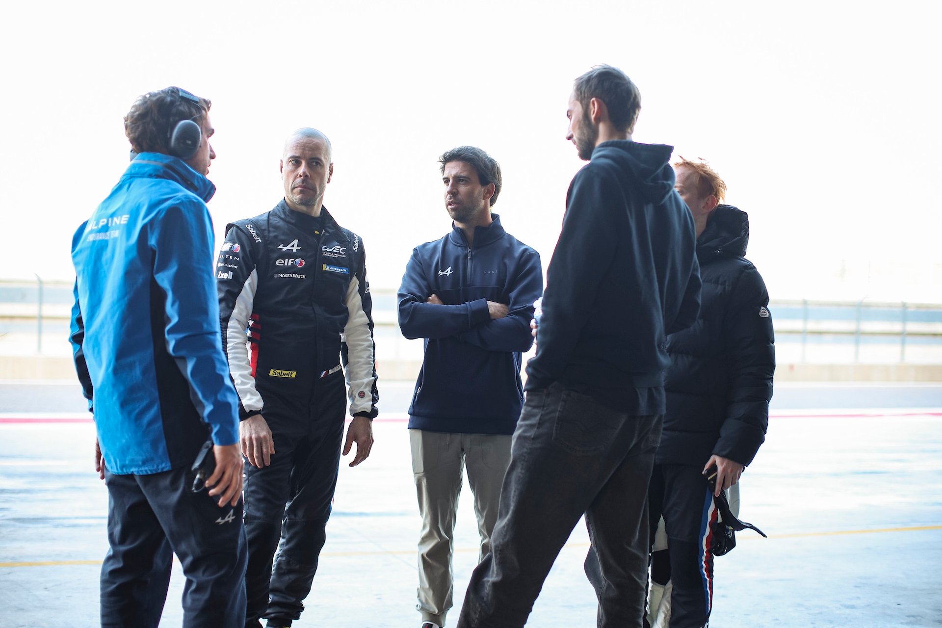 Makowiecki Frédéric (Fra), Alpine Endurance Team, Alpine A424 #36, Hypercar, Portrait; Da Costa Antonio (Por), Alpine Endurance Team, Alpine A424 #35, Hypercar, Portrait; Habsburg Ferdinand (Aut), Alpine Endurance Team, Alpine A424 #35, Hypercar, Portrait During The Alpine Private Test Session At Motorland Aragón From February 25 To 26, 2026 In Alcañiz, Spain - Photo Xavier Bonilla / Dppi