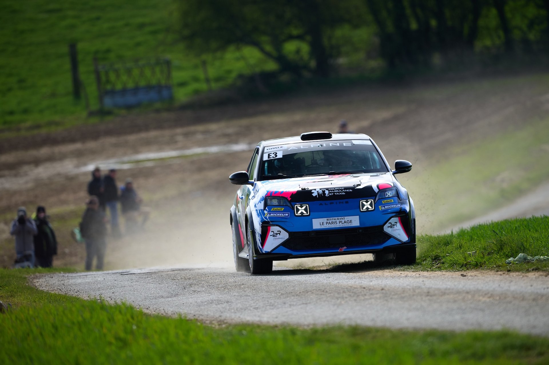 Alpine A290 Rally Trophy: Melvin Rabilloud Strikes Early At Le Touquet 25 E3 Ridel Denis, Debec Gaetan, Alpine A290, Action During The Rallye Le Touquet Pas-De-Calais 2026, 1St Round Of The Championnat De France Des Rallyes 2026, From March 27 To 28 In Le Touquet, France - Photo Romain Thuillier / Dppi