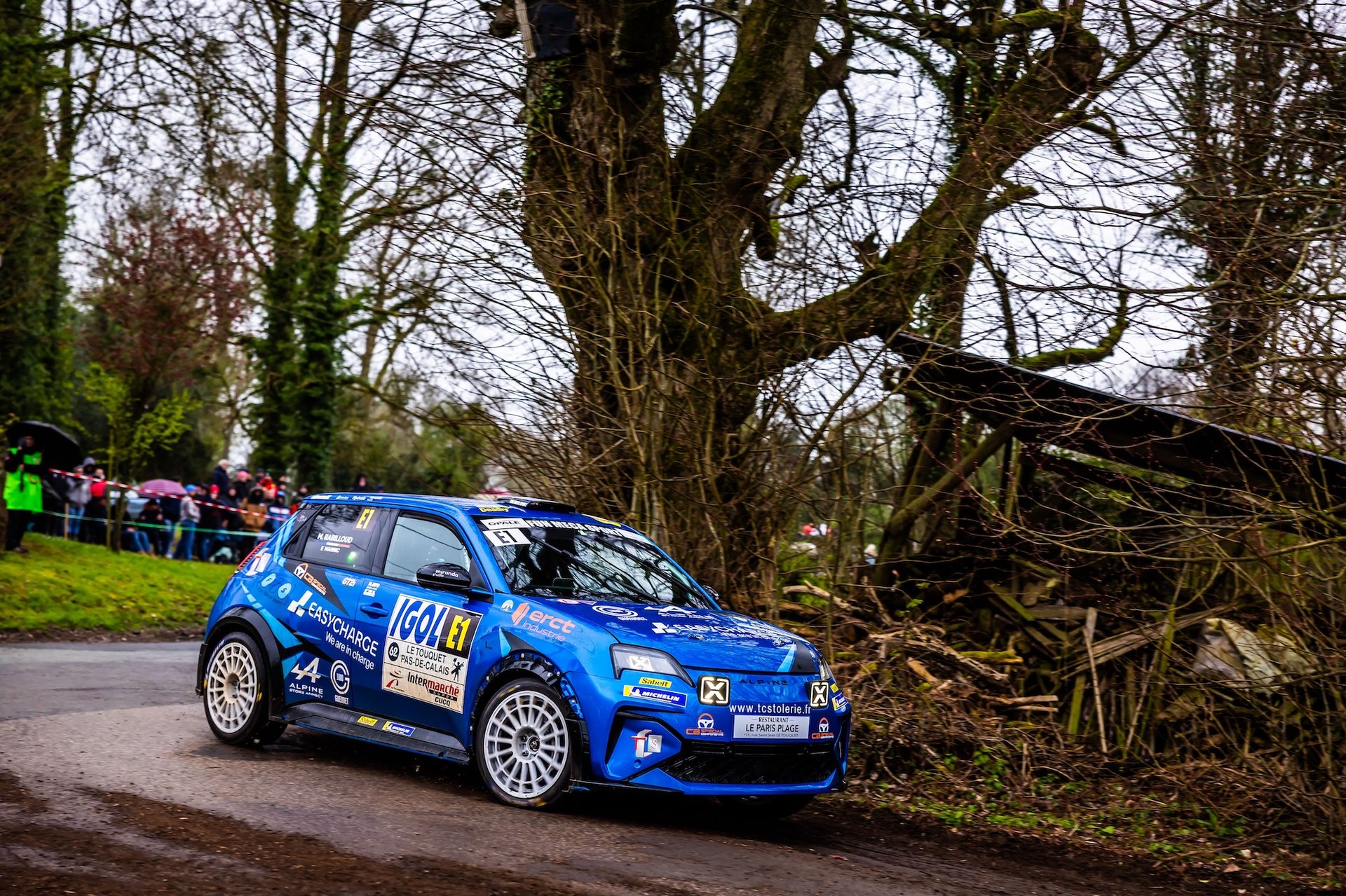 Alpine A290 Rally Trophy: Melvin Rabilloud Strikes Early At Le Touquet 30 E1 Rabilloud Melvin, Mahinc Enzo, Alpine A290, Action During The Rallye Le Touquet Pas-De-Calais 2026, 1St Round Of The Championnat De France Des Rallyes 2026, From March 27 To 28 In Le Touquet, France - Photo Bastien Roux / Dppi