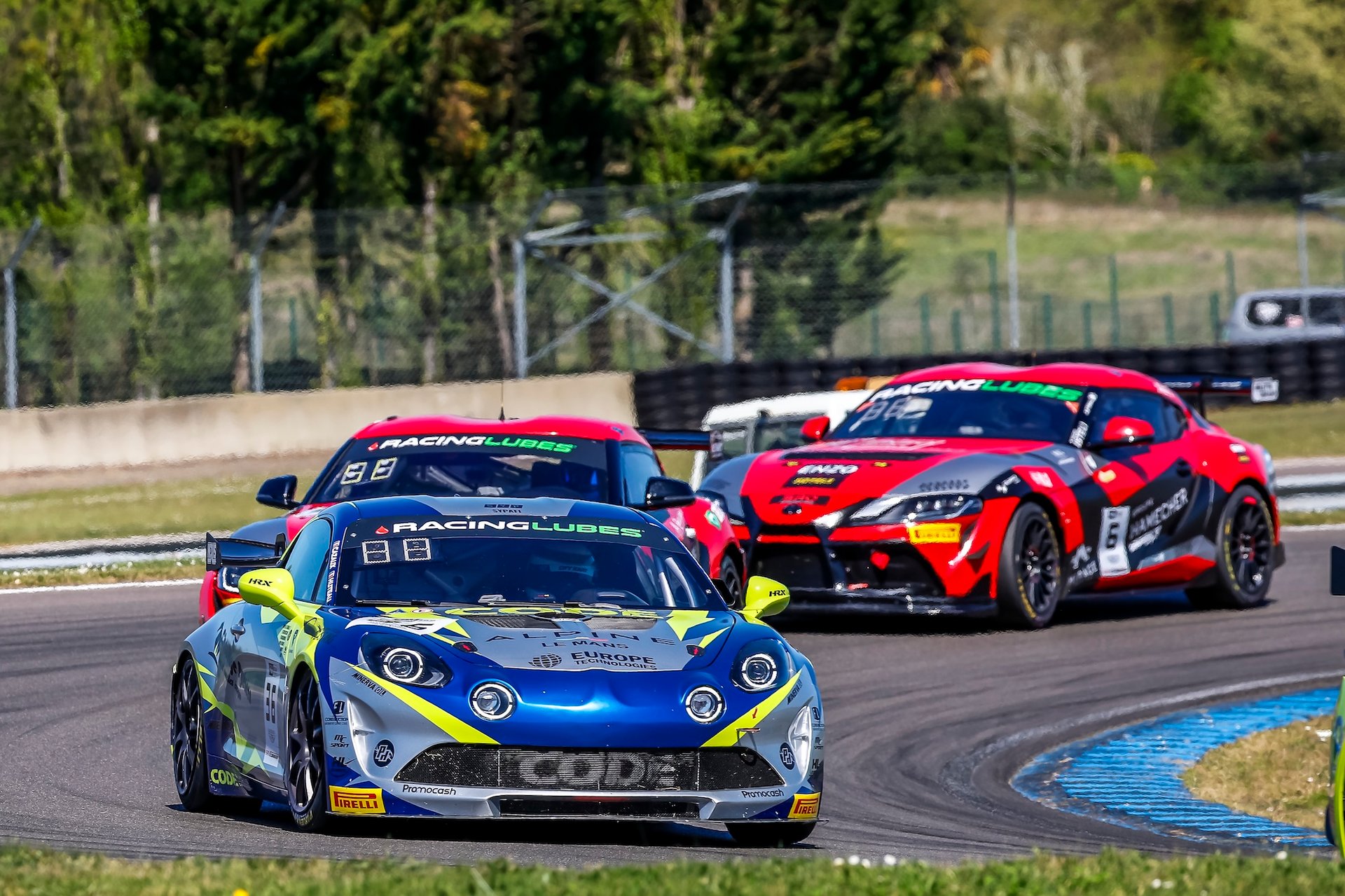 Alpine A110 Gt4+ : Nogaro Sous Contrôle Total, La Alpine Elf Cup Series En Écho 4 36 Cazaux Mathias (Fra),Huteau Pascal (Fra),Code Racing Development,Alpine A110 Gt4 Evo,Action During The 1St Round Of The Championnat De France Ffsa Gt 2026, From April 3 To 6, 2026 On The Circuit Paul Armagnac, In Nogaro, France - Photo Gregory Lenormand / Dppi