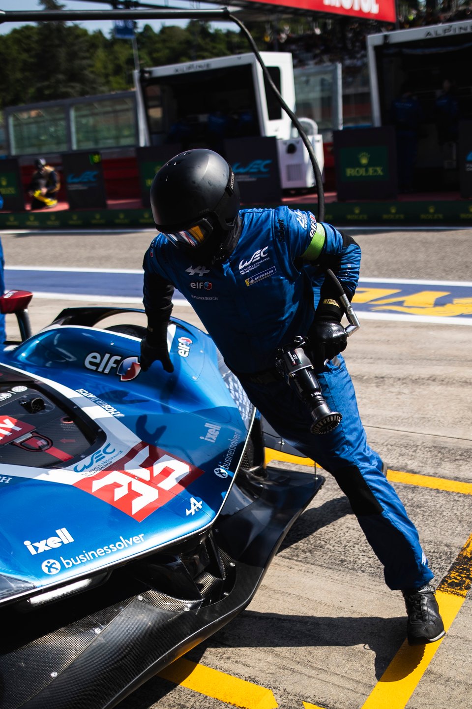 Alpine A424 Après 2026 : Quelles Options Pour Survivre À La Fin Du Programme Hypercar Usine ? 12 Alpine Endurance Team, Mechanicien, Mechanics, Portrait During The 6 Hours Of Imola 2026, 1St Round Of 2026 Fia World Endurance Championship, From April 16 To 19, 2026 On The Autodromo Enzo E Dino Ferrari In Imola, Italy - Photo Thomas Fenetre / Dppi