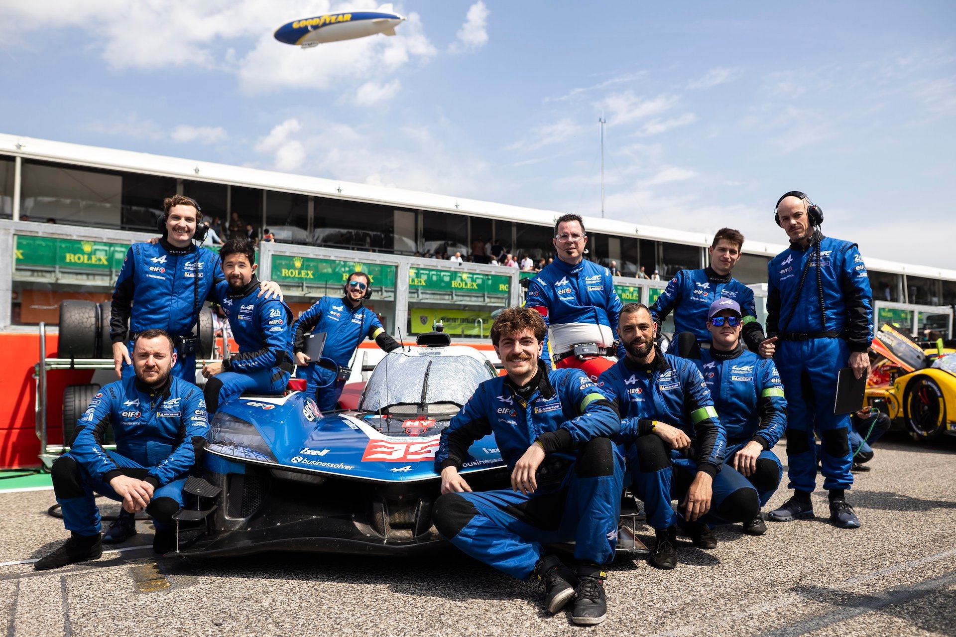 Alpine A424 Après 2026 : Quelles Options Pour Survivre À La Fin Du Programme Hypercar Usine ? 18 35 Felix Da Costa António (Prt), Habsburg Ferdinand (Aut), Milesi Charles (Fra), Alpine Endurance Team, Alpine A424 #35, Hypercar, Crew During The 6 Hours Of Imola 2026, 1St Round Of 2026 Fia World Endurance Championship, From April 16 To 19, 2026 On The Autodromo Enzo E Dino Ferrari In Imola, Italy - Photo Thomas Fenetre / Dppi