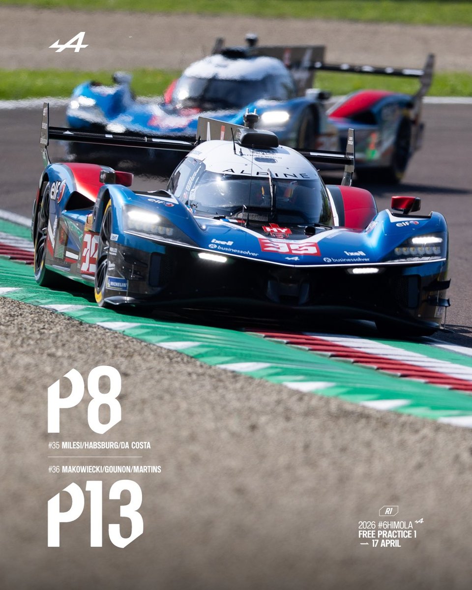 Alpine Endurance Team Alpine A424 Wec Fp1 Fp2 Imola 2026 1 | Alpine Endurance Team – Résultats Fp1 &Amp; Fp2 À Imola : Une Belle Entrée En Matière