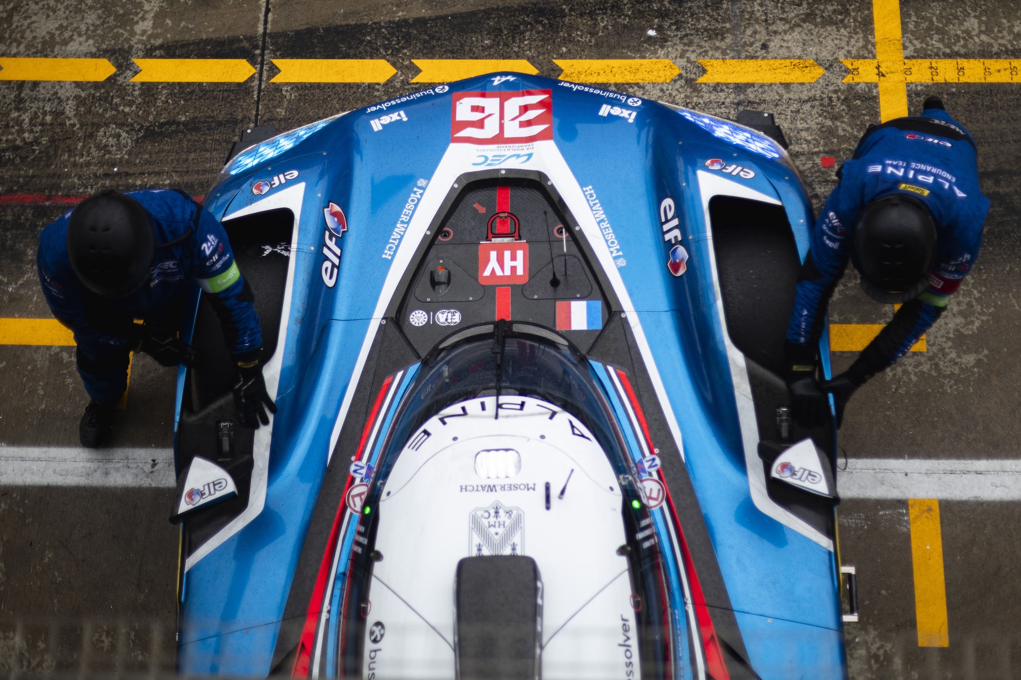 36 GOUNON Jules (fra), MAKOWIECKI Frédéric (fra), MARTINS Victor (fra), Alpine Endurance Team, Alpine A424 #36, Hypercar, pitstop, arrêt aux stands during the Prologue of the 2026 FIA World Endurance Championship, from April 13 to 14, 2026 on the Autodromo Enzo e Dino Ferrari in Imola, Italy - Photo Thomas Fenetre / DPPI